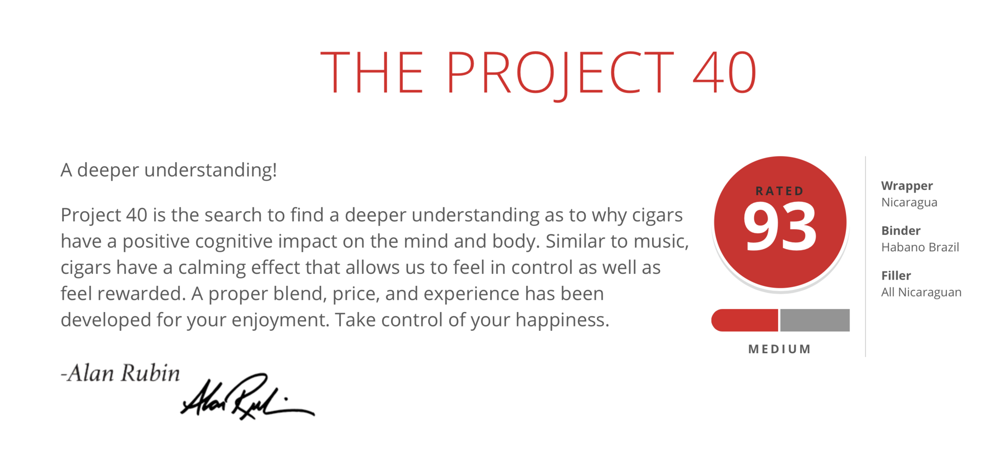 Alec Bradley Project 40