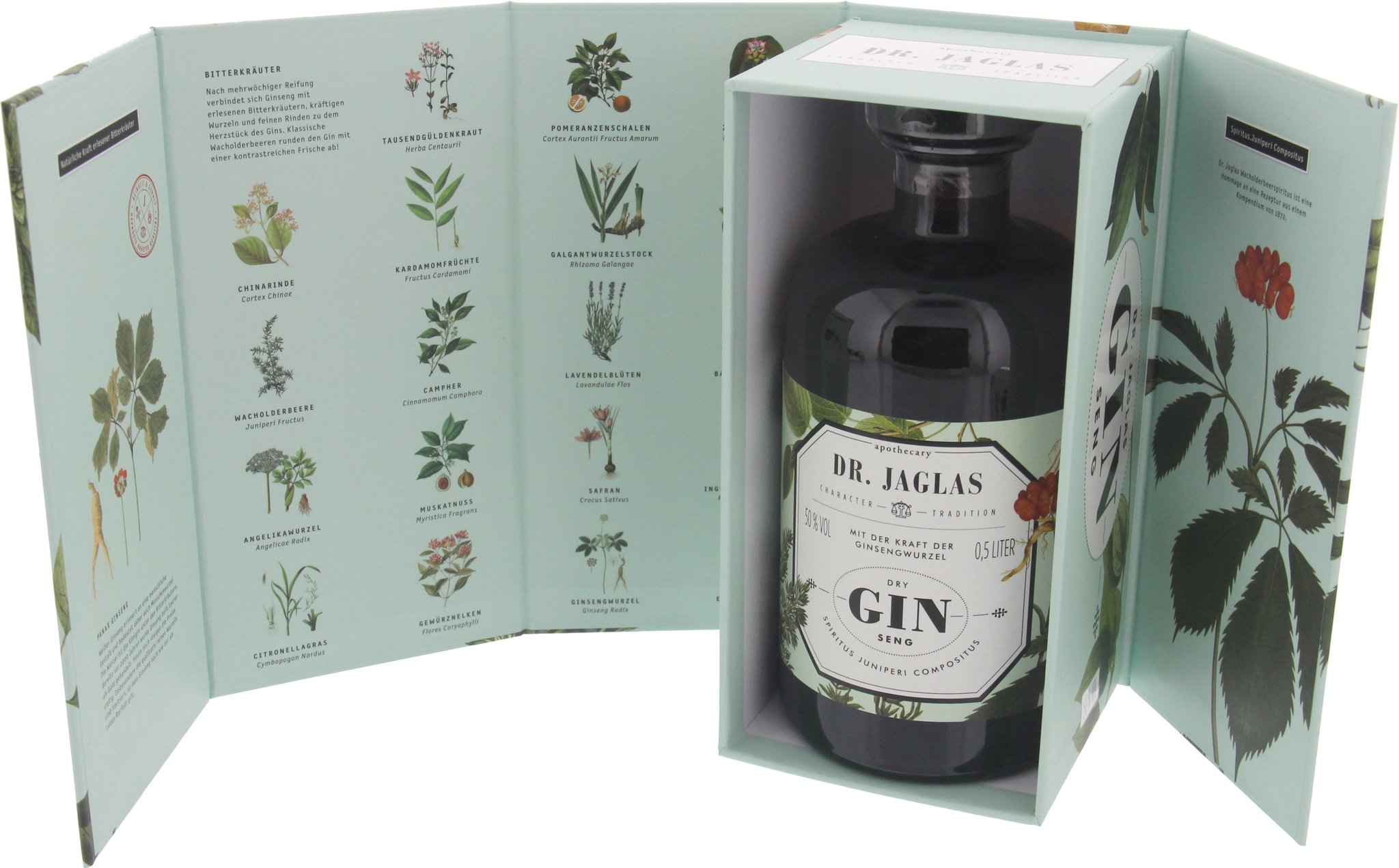 Dr. Jaglas Gin Seng 500ml Kiste offen