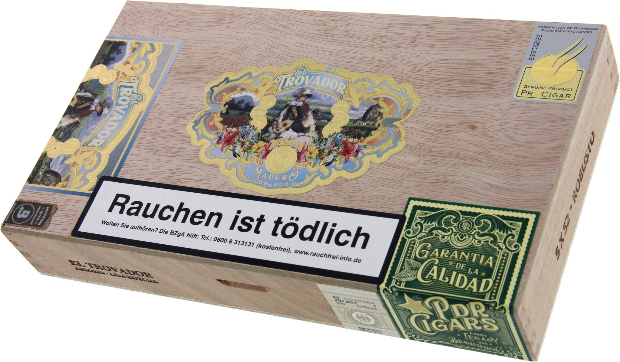 PDR Abe Flores El Trovador Maduro Robusto Kiste