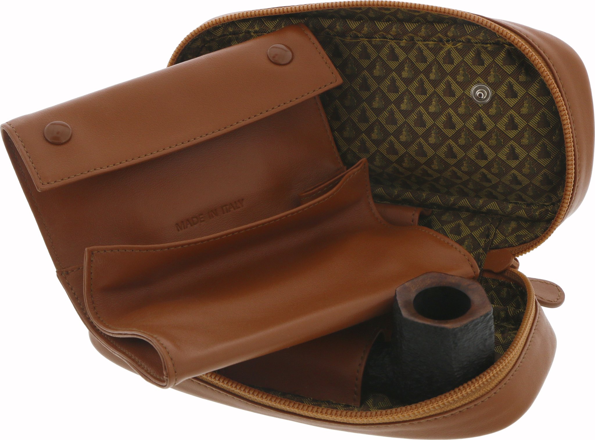 Castello Pfeifentasche 2er cognac Detailbild