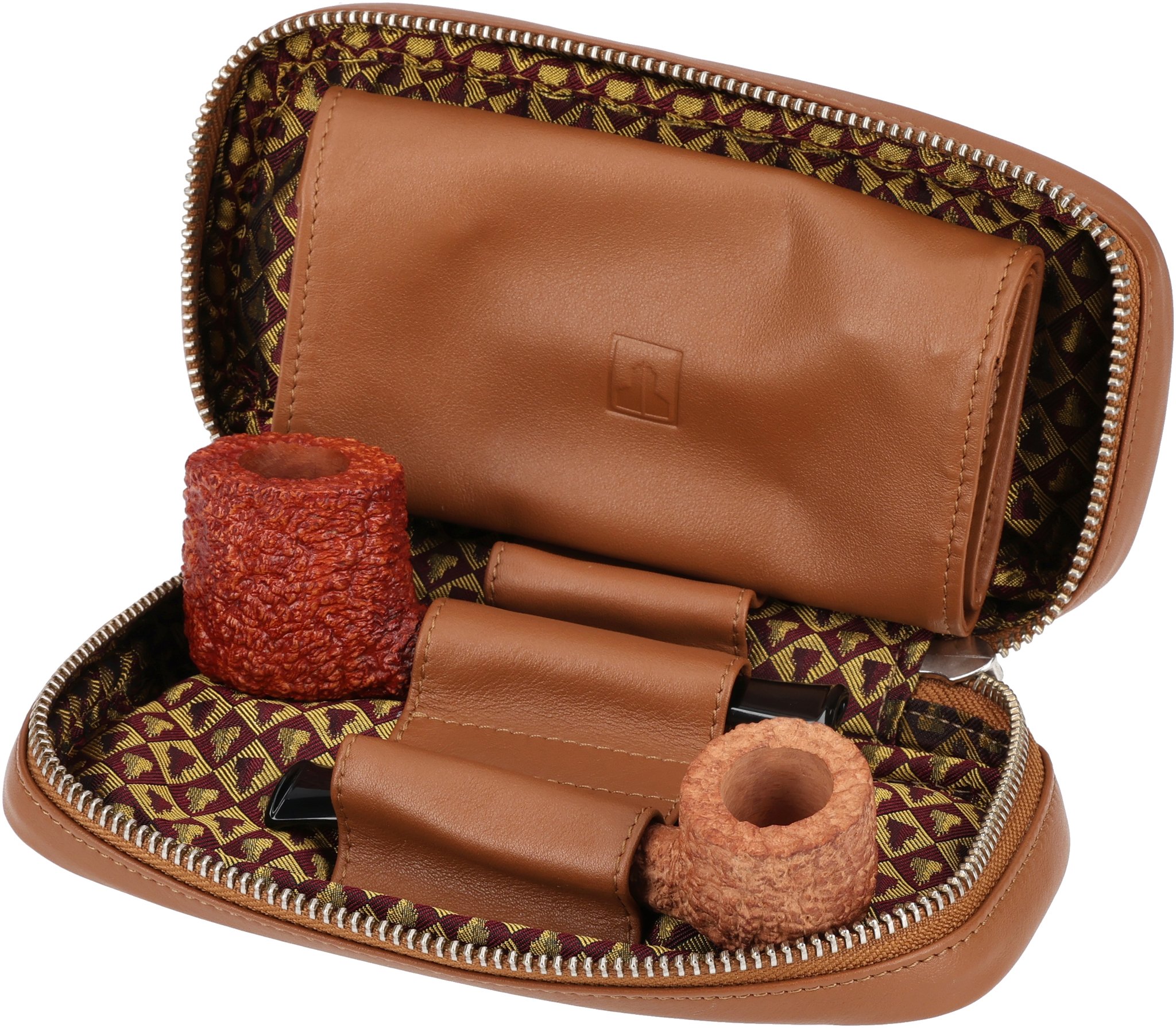 Castello Pfeifentaschen 2er Braun