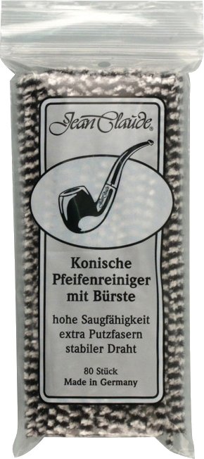 Jean Claude Pfeifenreiniger Konische Pfeifenreiniger mit Bürste 80 Stk