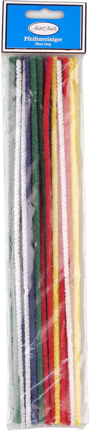 Jean Claude Pfeifenreiniger aus Baumwolle konisch bunt 30cm 25 Stk. (010086)