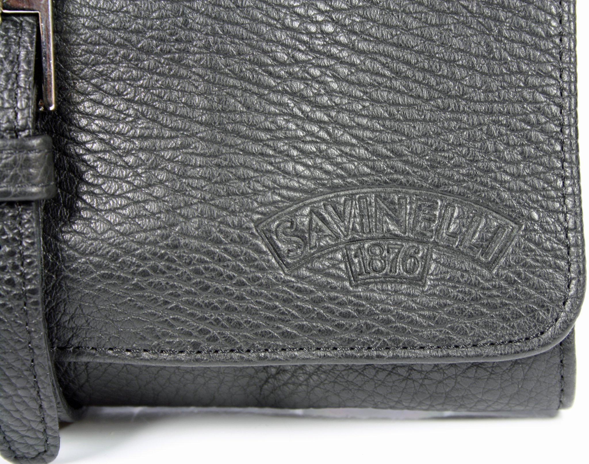 Savinelli Pfeifentasche 4er Pfeifentasche Rindleder braun Detailansicht aussen