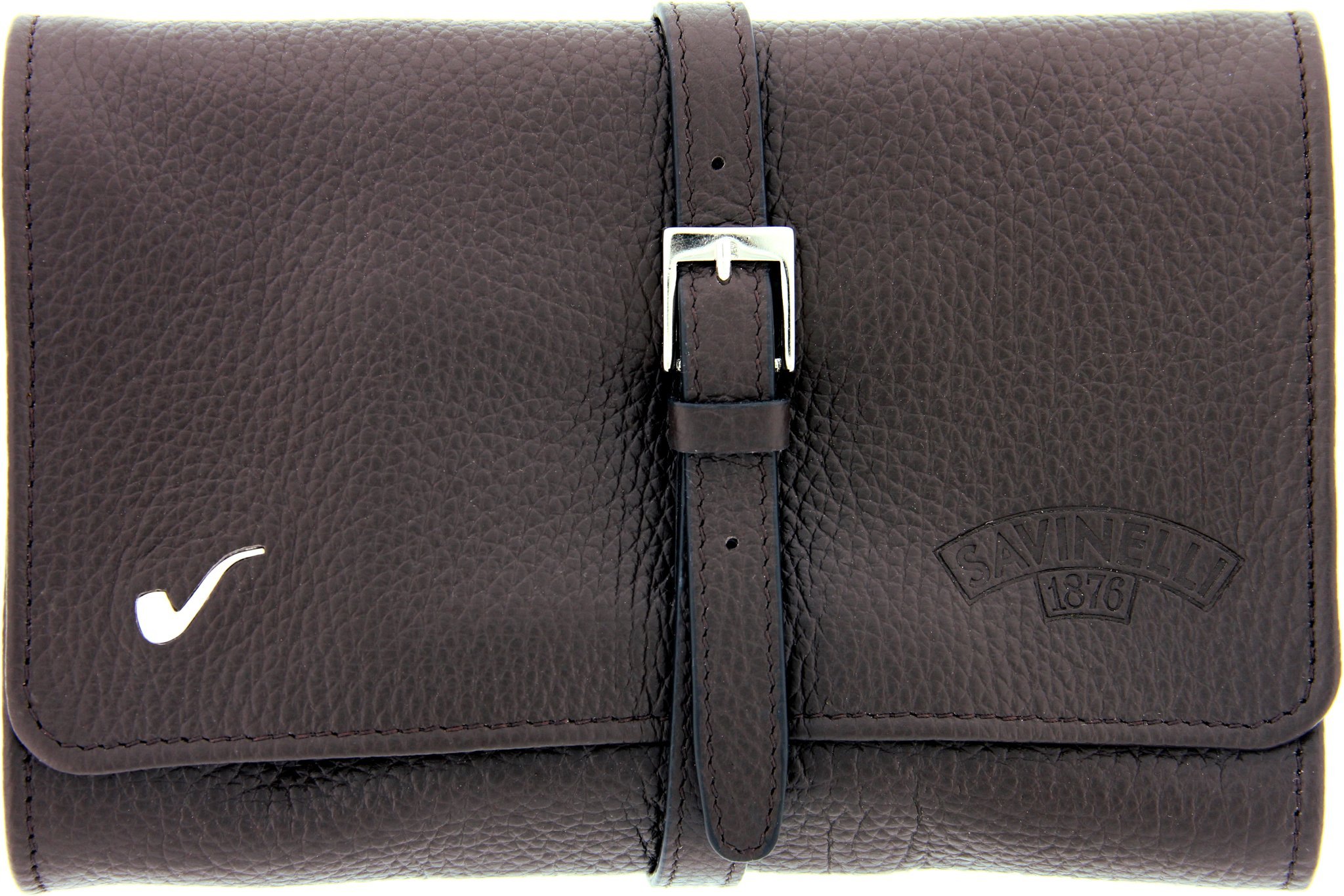 Savinelli Pfeifentasche 4er Pfeifentasche Rindleder braun