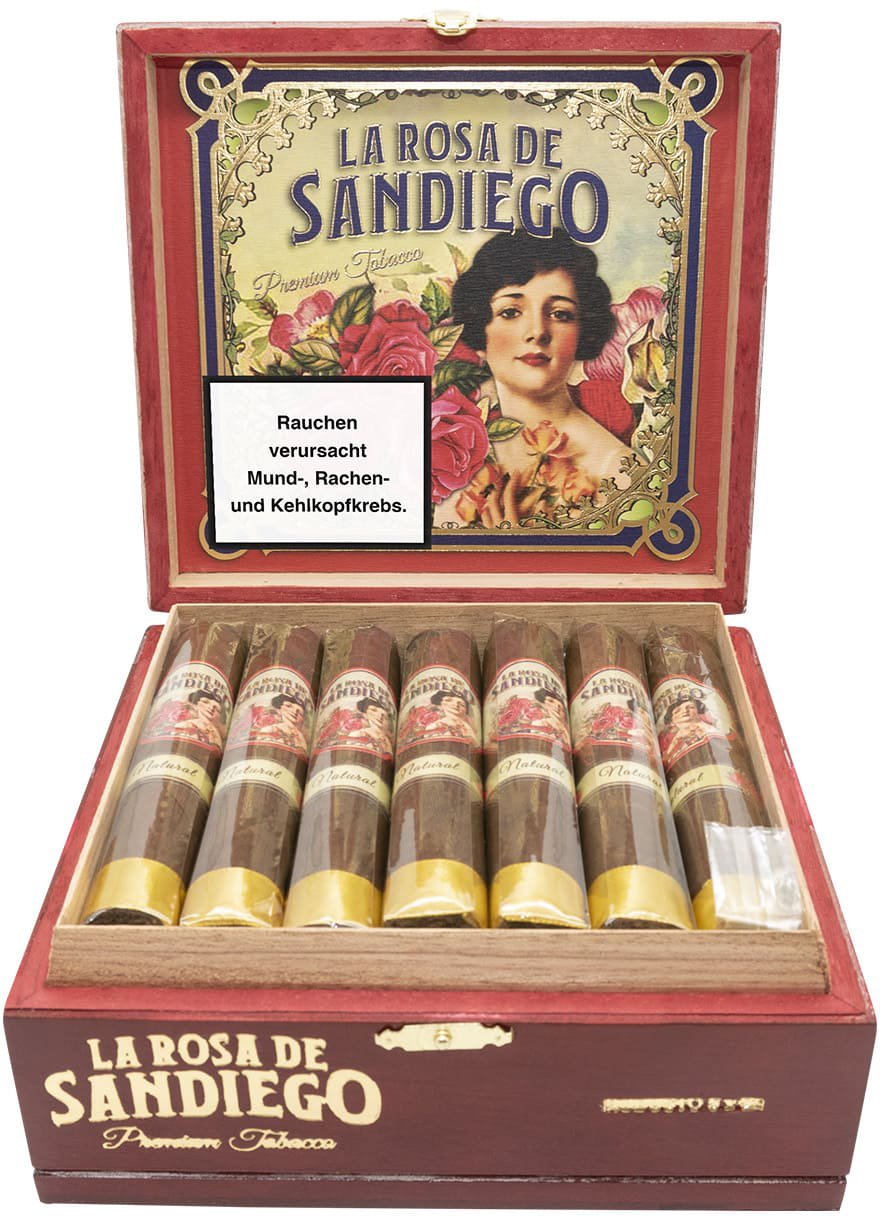 La Rosa de Sandiego Clasico Robusto N Kiste offen