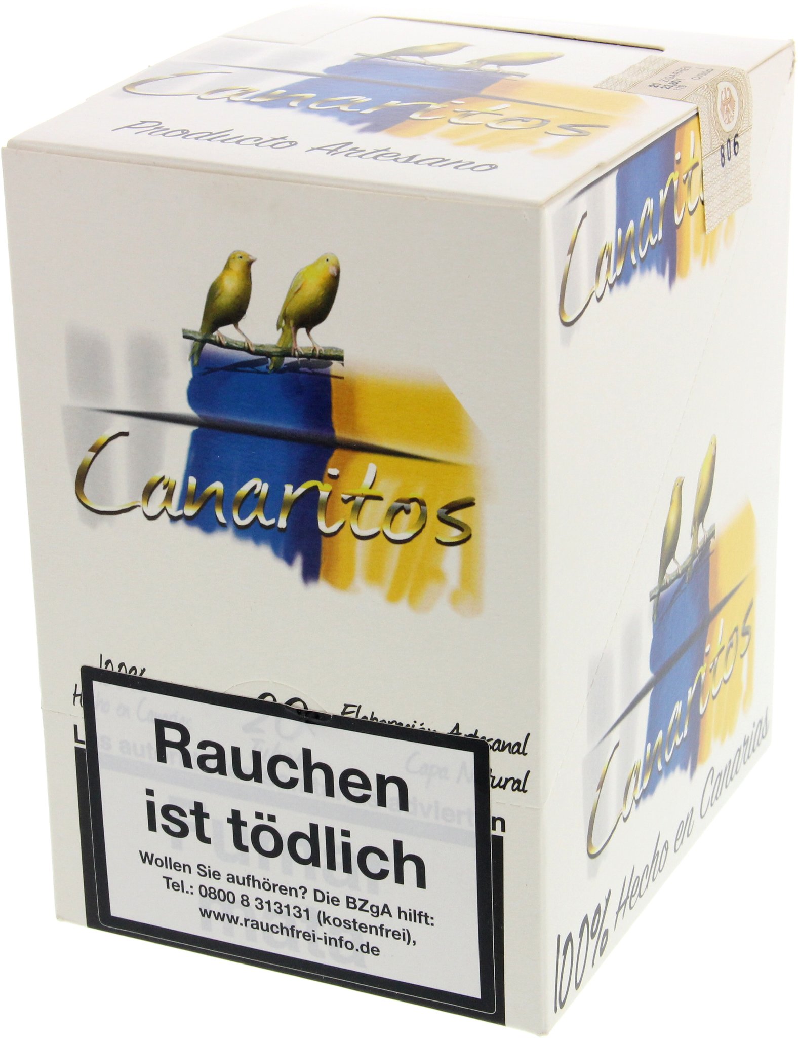 Canaritos Zigarren Brevas Tubo 20er Schachtel