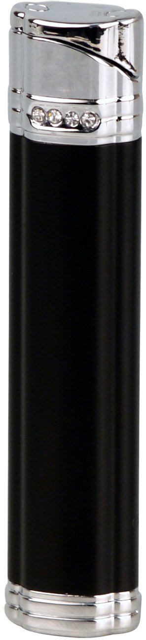 Jean Claude Pfeifenfeuerzeug Lea schwarz metallic (241882)