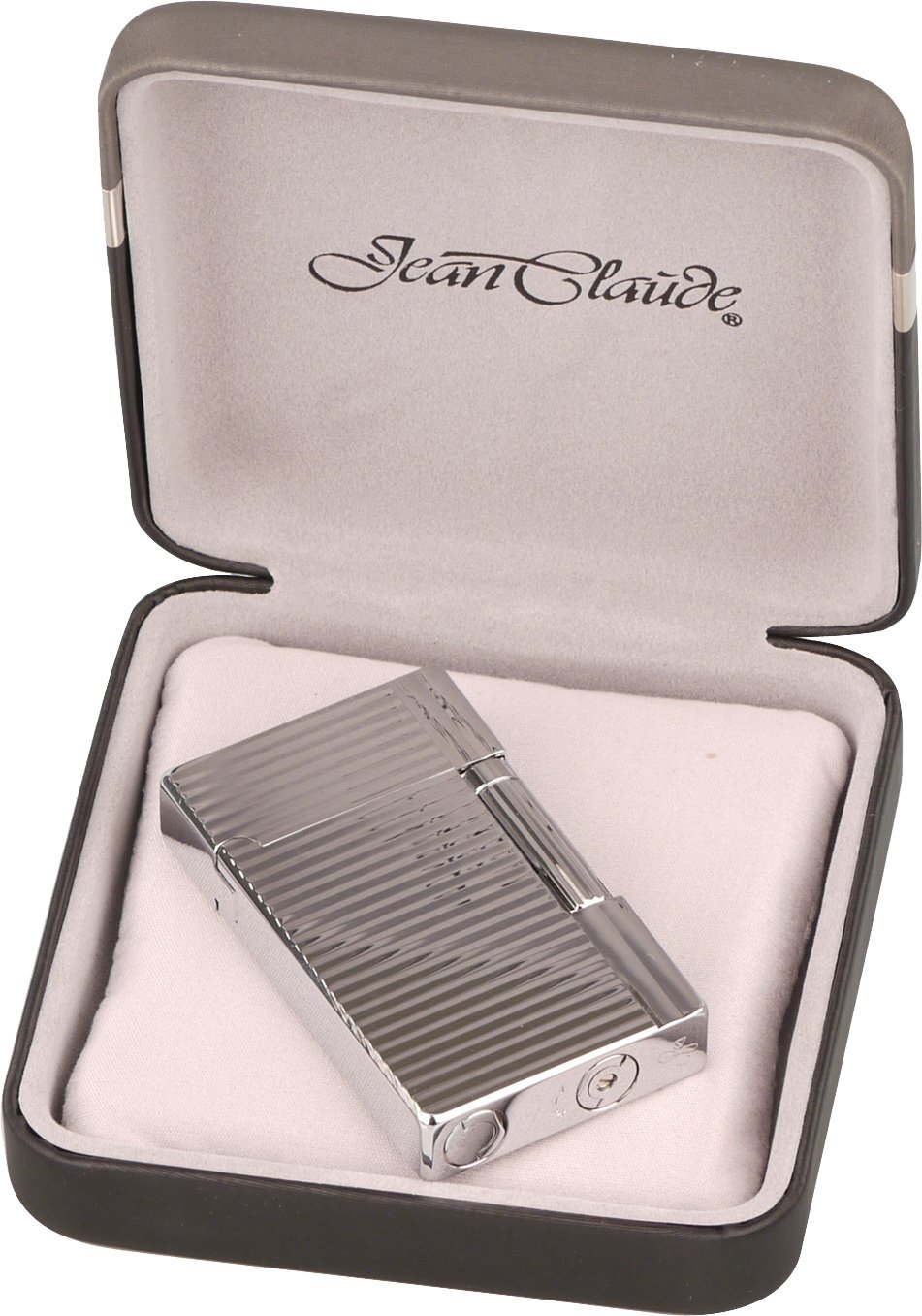 Jean Claude Pfeifenfeuerzeuge Dustin chrom Streifen (240153) Box