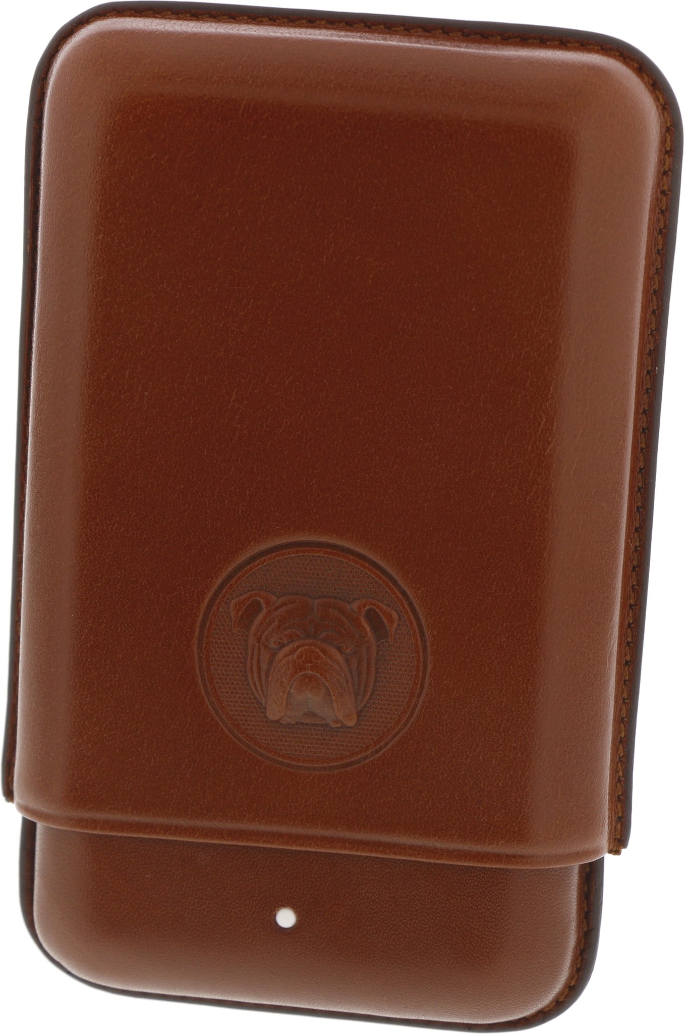 Dunhil The White Spot Bulldog Zigarren Etui Brown 3er Robusto (DUPA3013B)
