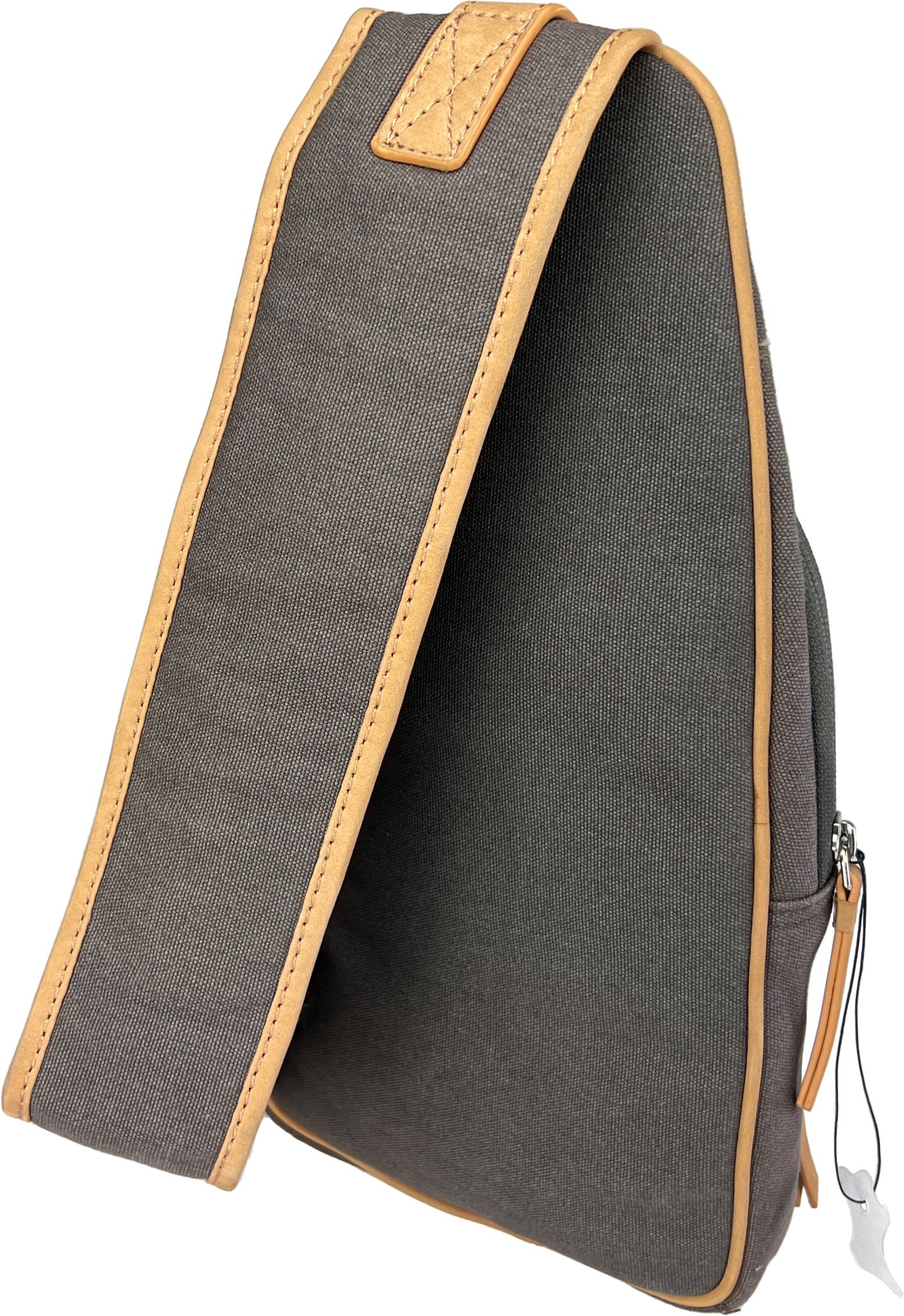 Passatore Pfeifentasche Body Bag Canvas hellbraun/anthrazit (639964) Rückseite