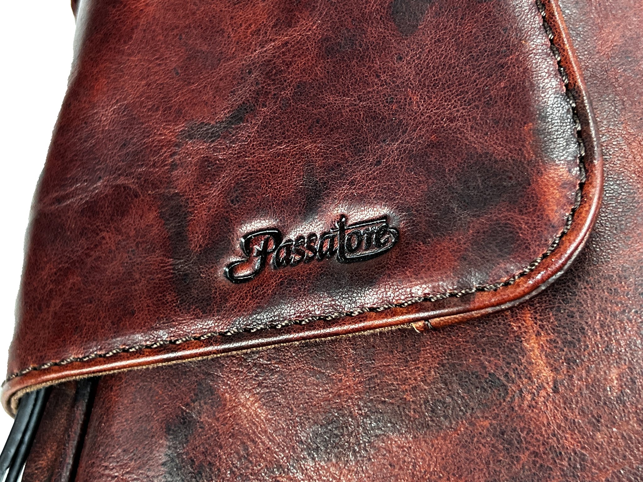 Passatore Pfeifentasche Body Bag Leder rotbraun (639961) Detailbild 3