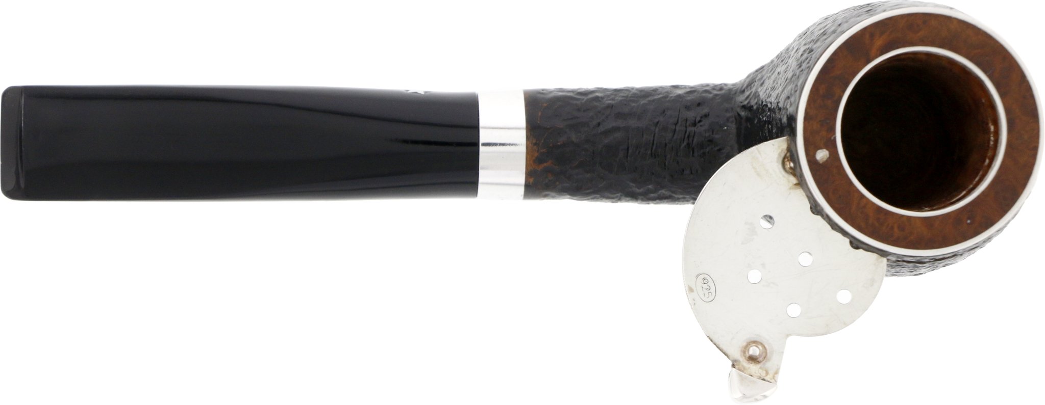 Brebbia Italia Deckelpfeifen sabbiato Nera Modell 110 Detailbild 4