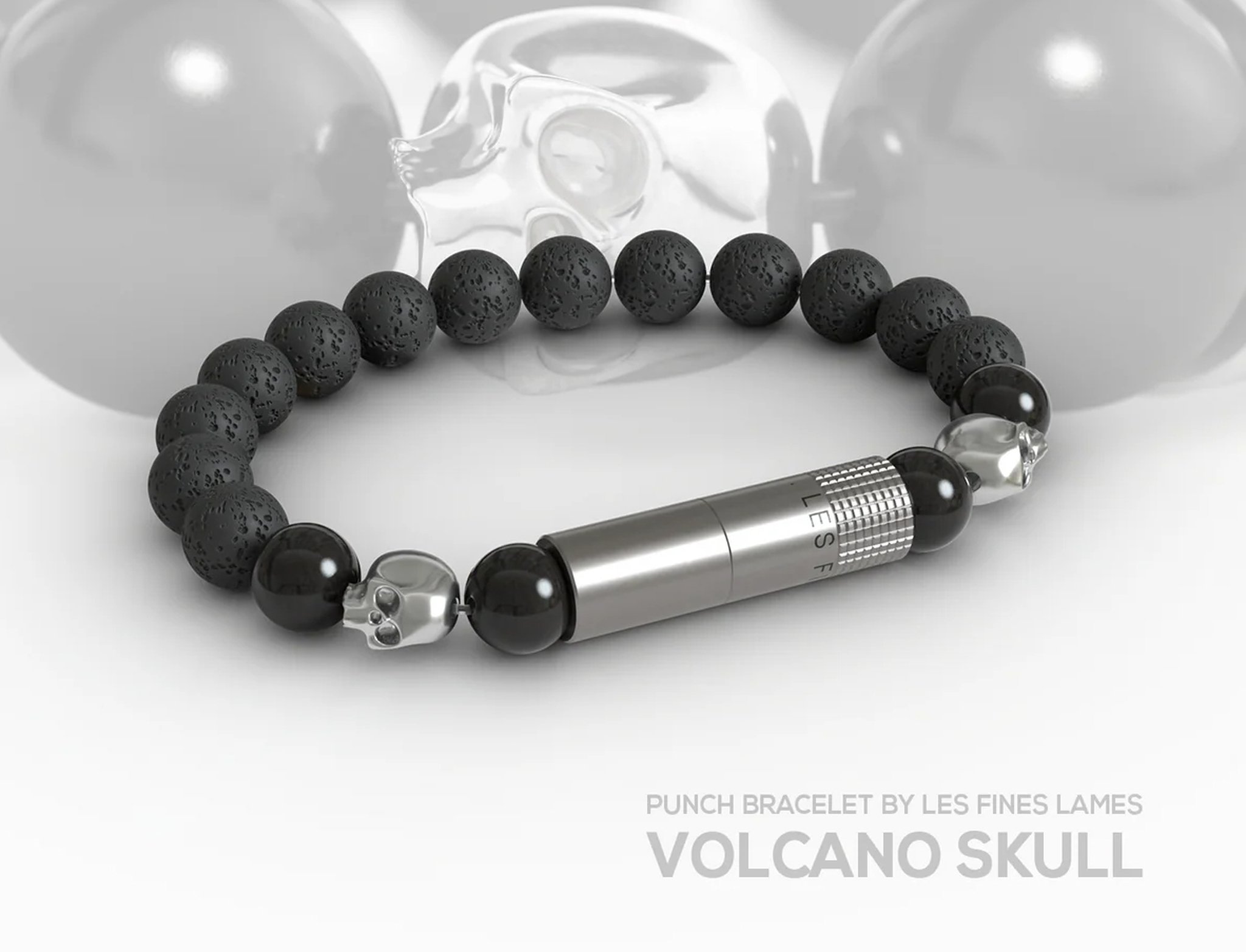 Les Fines Lames Punch Bracelets Volcano Totenkopf - Elastic_02