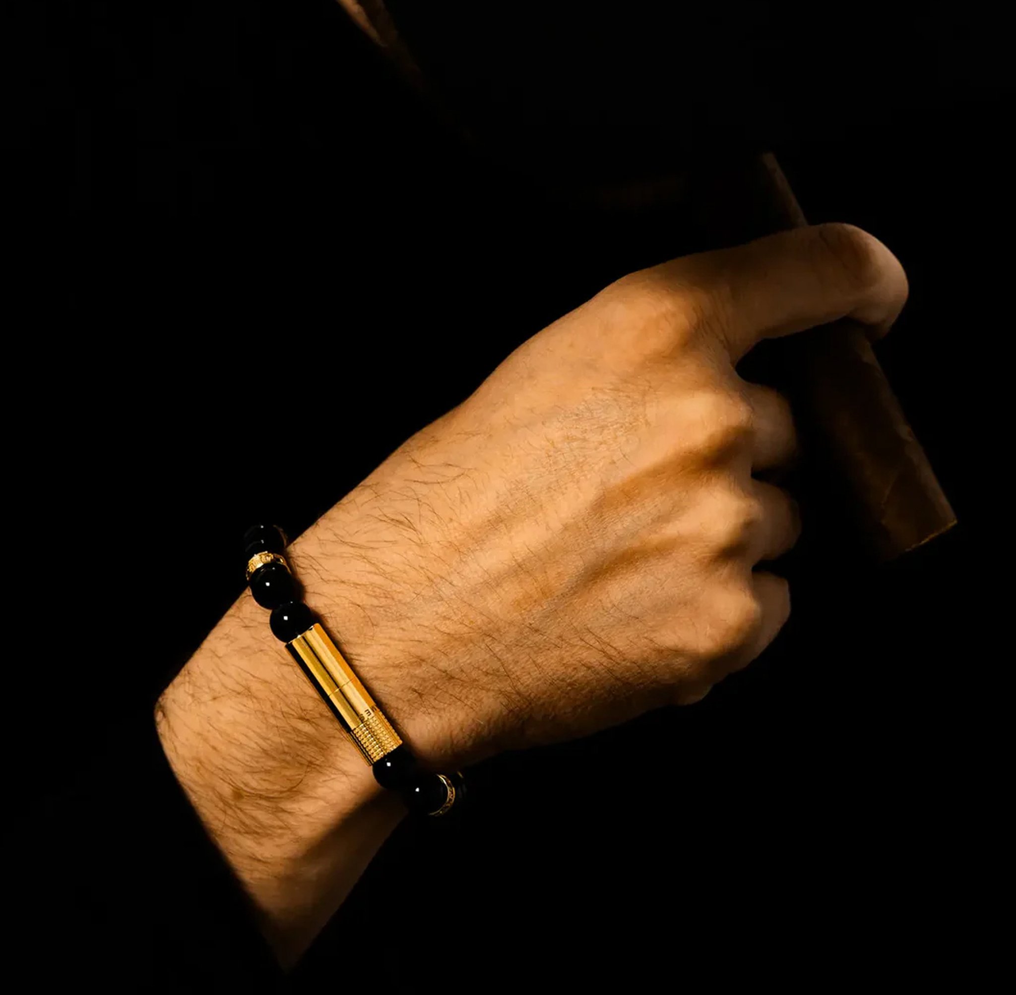 Les Fines Lames Punch Bracelets Oscuro Gold Ring- Elastic_04