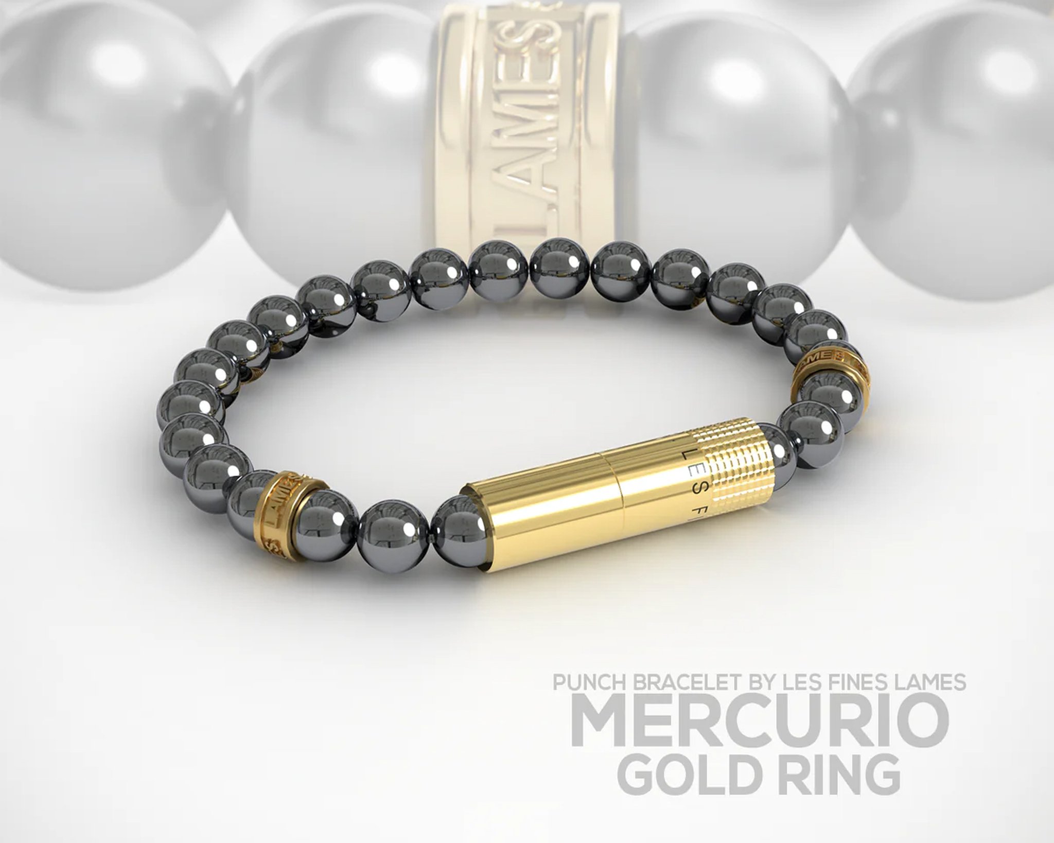 Les Fines Lames Punch Bracelets Mercurio Gold Ring - Elastic_02