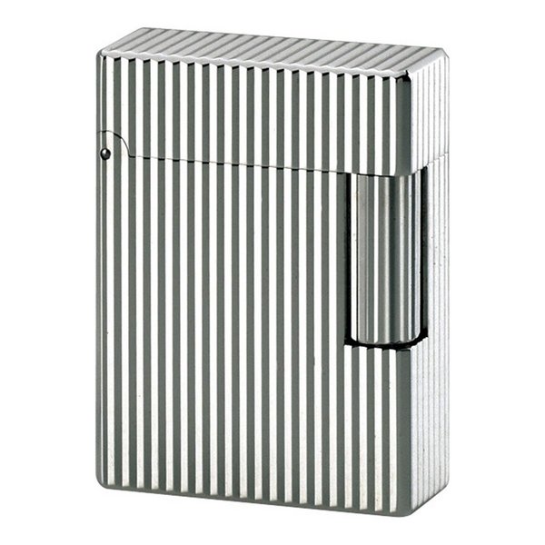 S.T. Dupont Ligne 1 klein versilbert längstgestreift (013126)