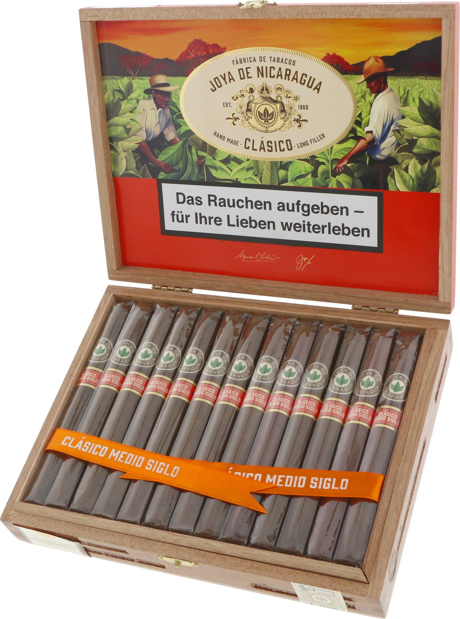 Joya de Nicaragua Clasico Medio Siglo Numero 6 Kiste offen