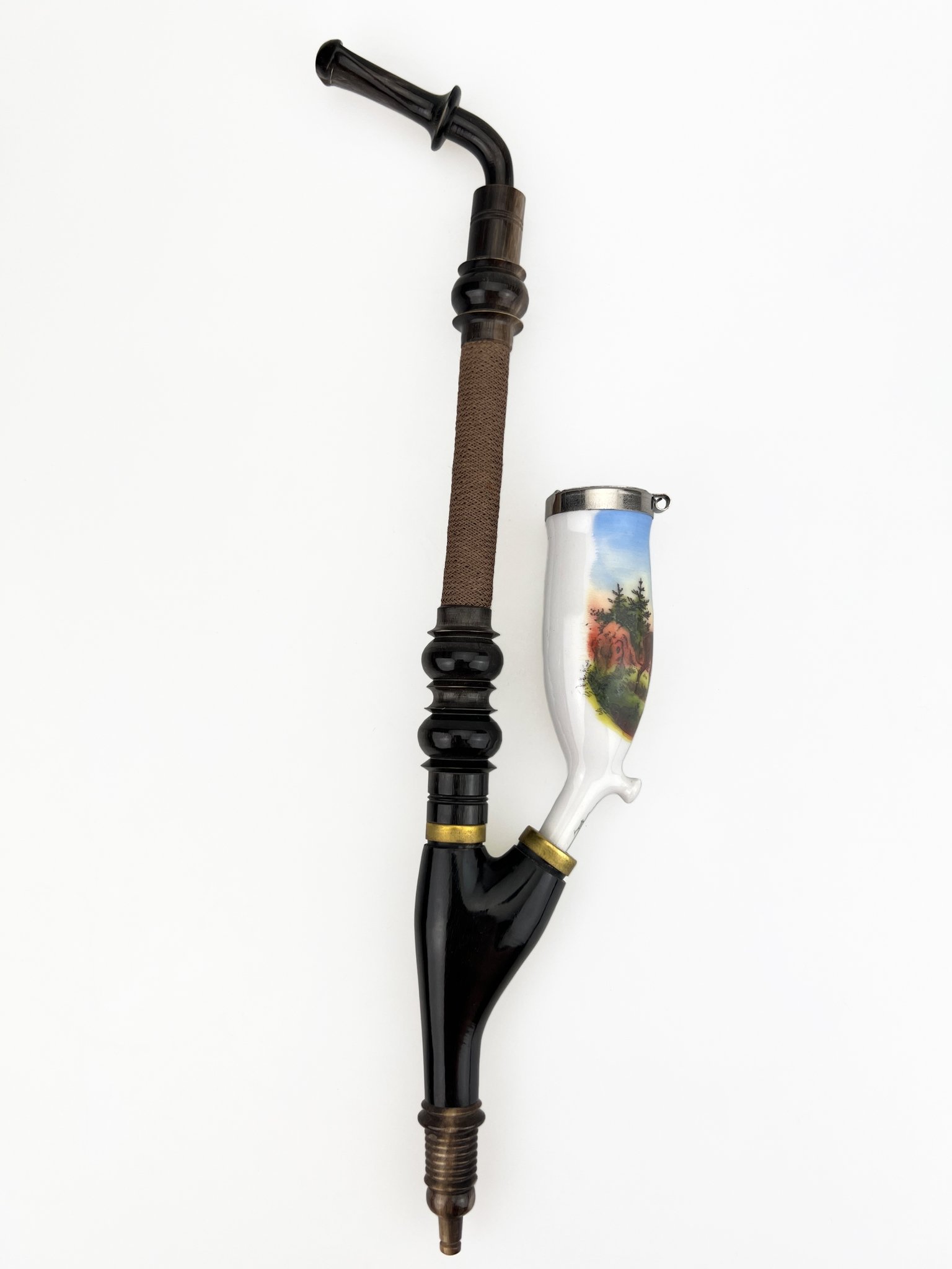 Old German Clay Pipes Porzellanpfeifen Jägermotiv Variante 9 Detailbild 1