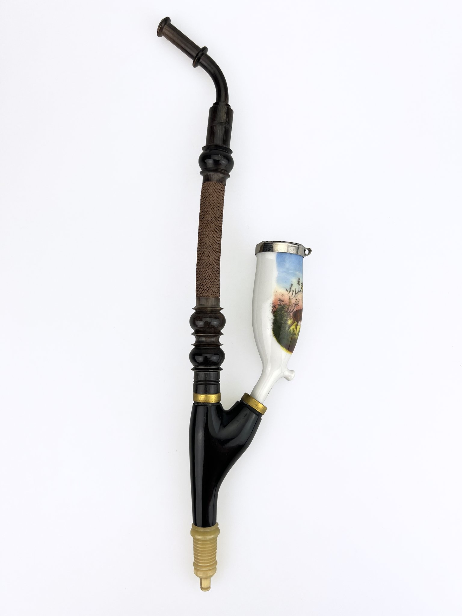 Old German Clay Pipes Porzellanpfeifen Jägermotiv Variante 11 Detailbild 1