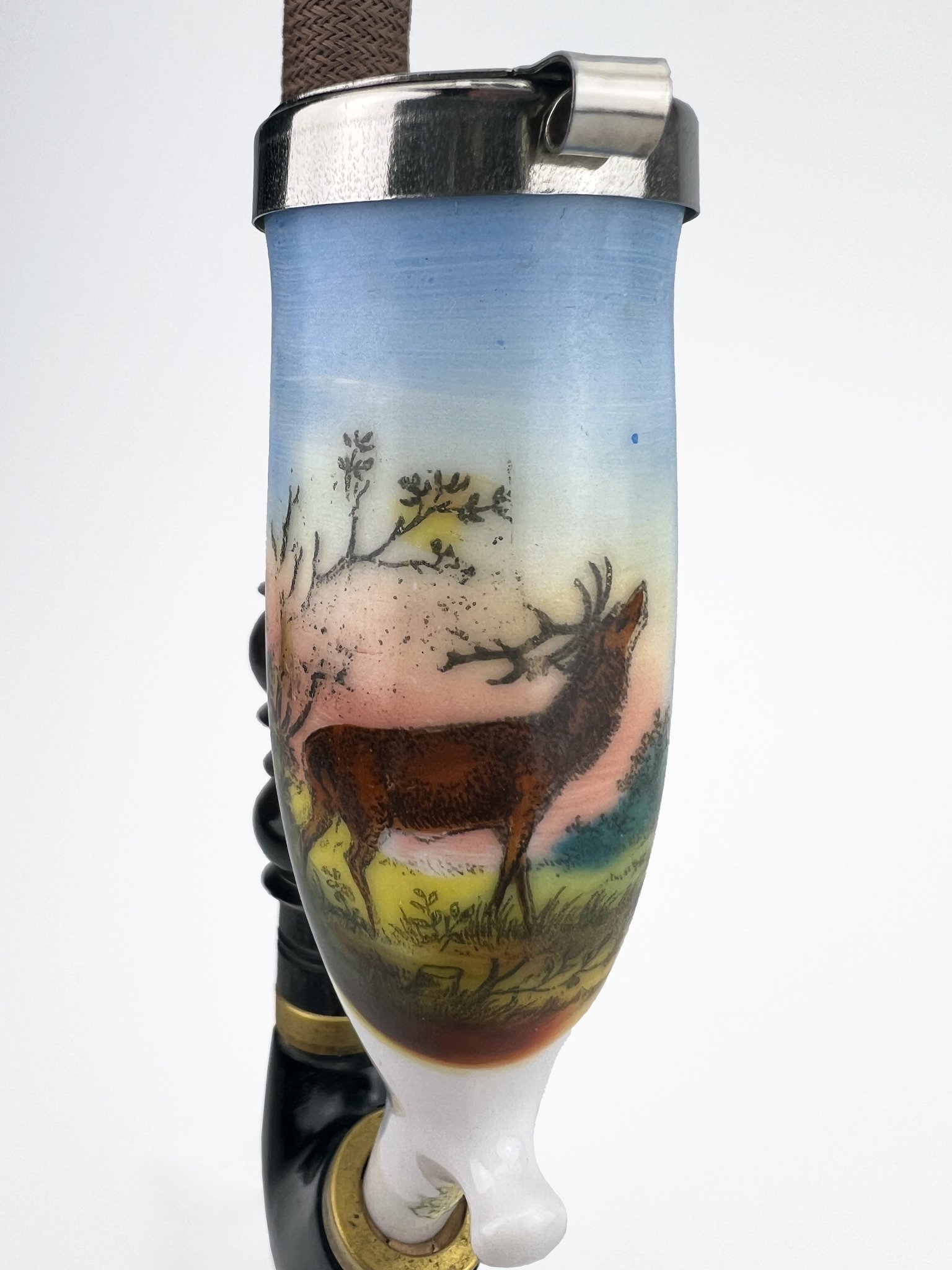 Old German Clay Pipes Porzellanpfeifen Jägermotiv Variante 11 Detailbild 3