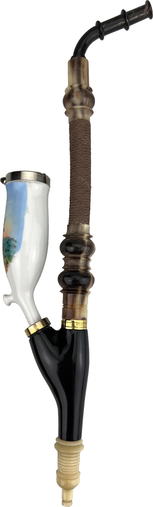 Old German Clay Pipes Porzellanpfeifen Jägermotiv Variante 12