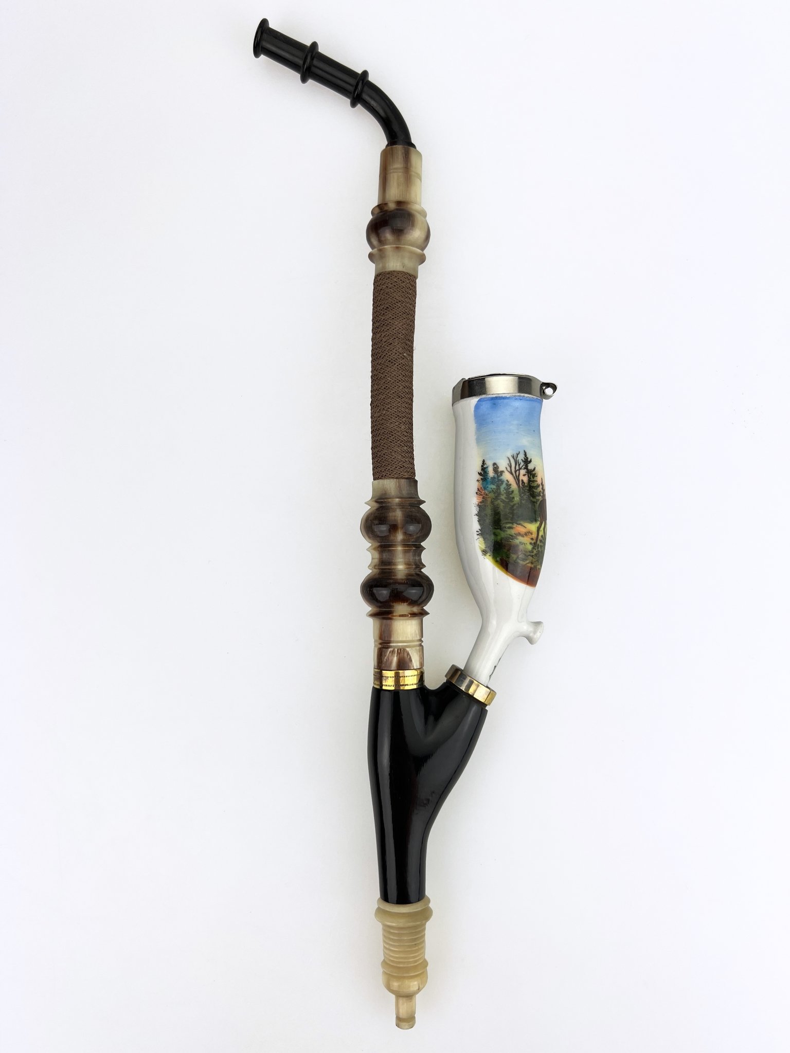 Old German Clay Pipes Porzellanpfeifen Jägermotiv Variante 12 Detailbild 1