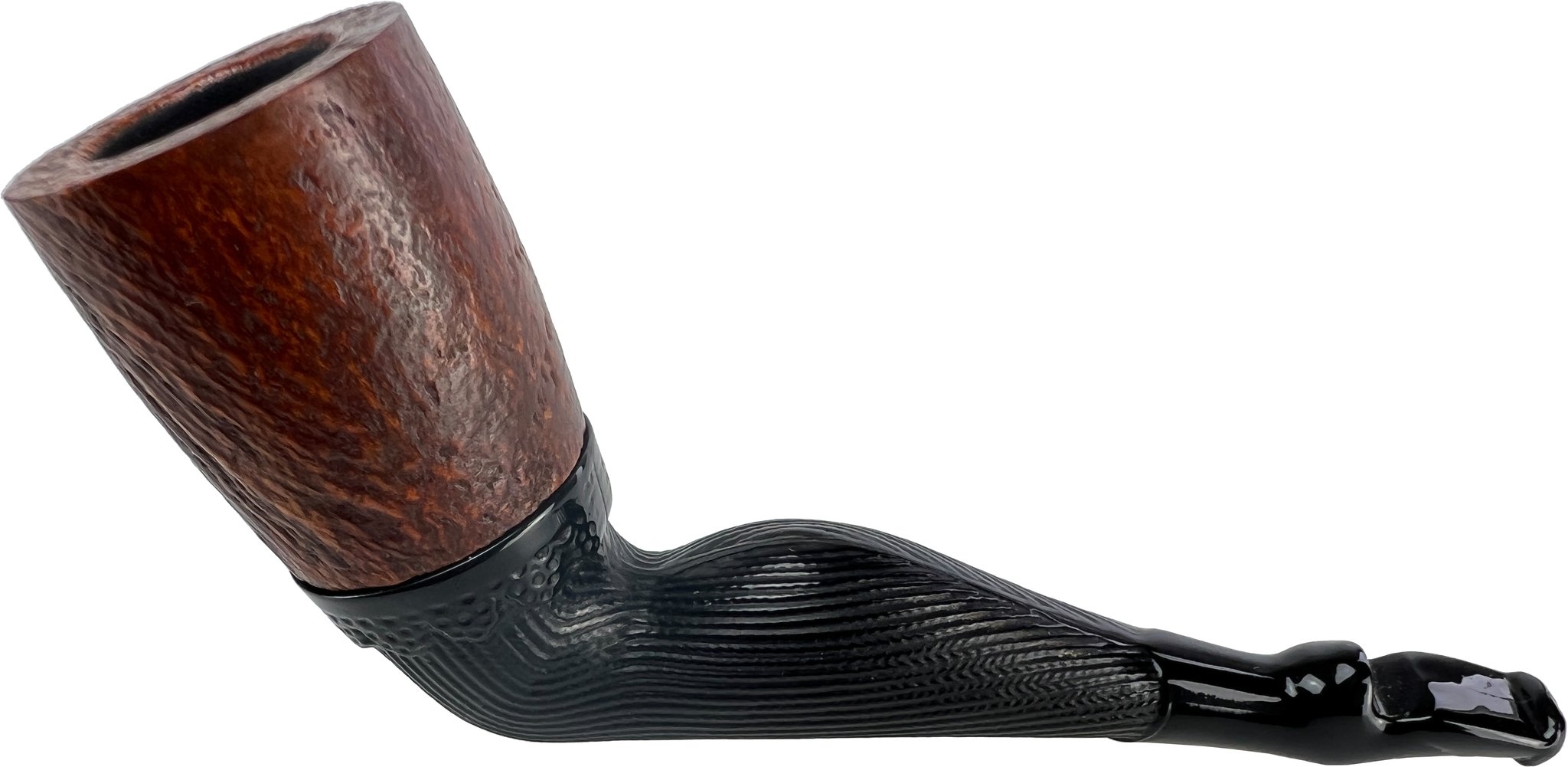 Old German Clay Pipes das Legendäre Frauenbein glatt mit Wechselkopf (interne Nr. 6)