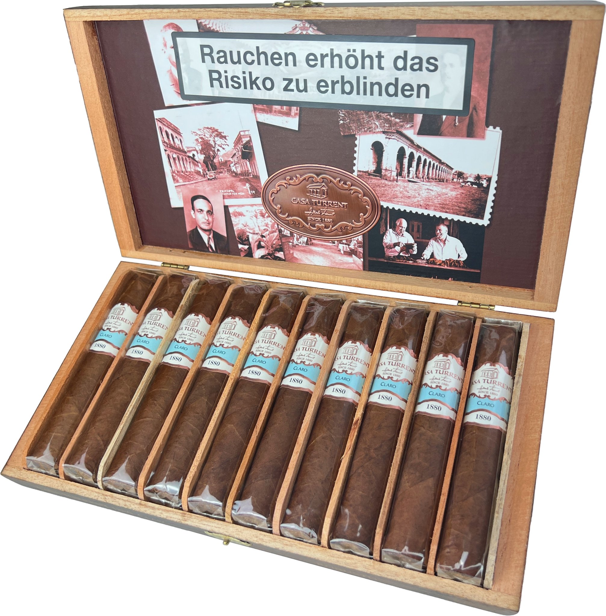 A. Turrent Casa Turrent 1880 Claro Robusto Kiste offen