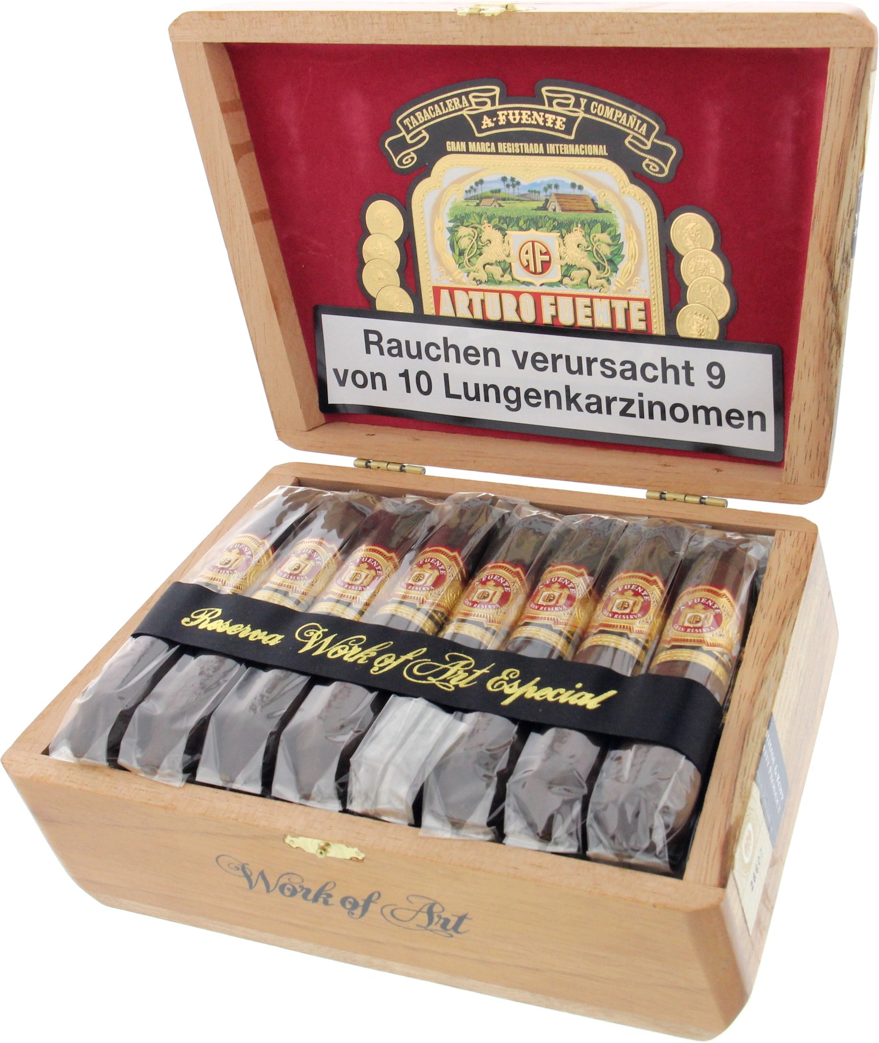 Arturo Fuente Hemingway Work of Art Maduro (Perfecto) Kiste offen