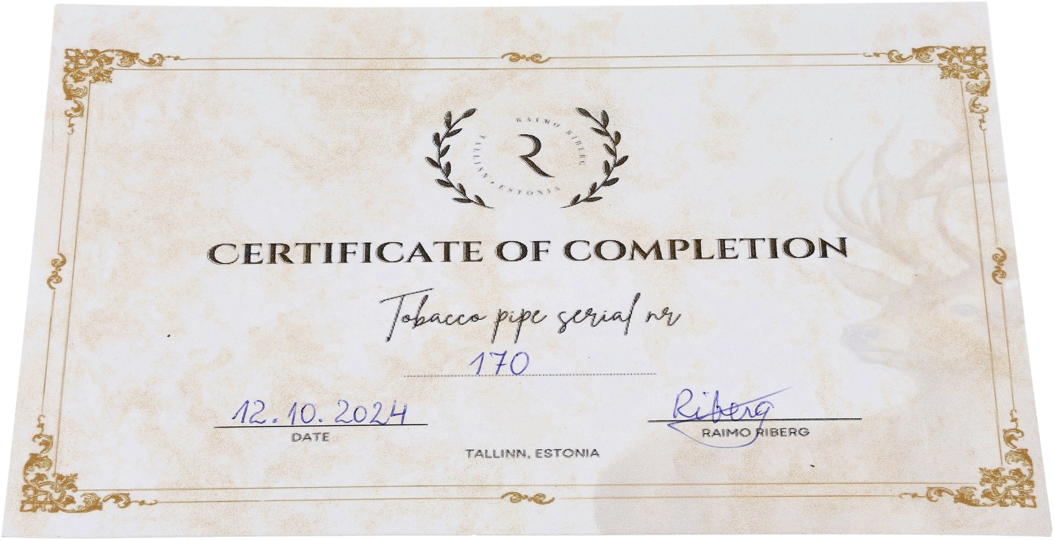 Modell 170 Zertifikat