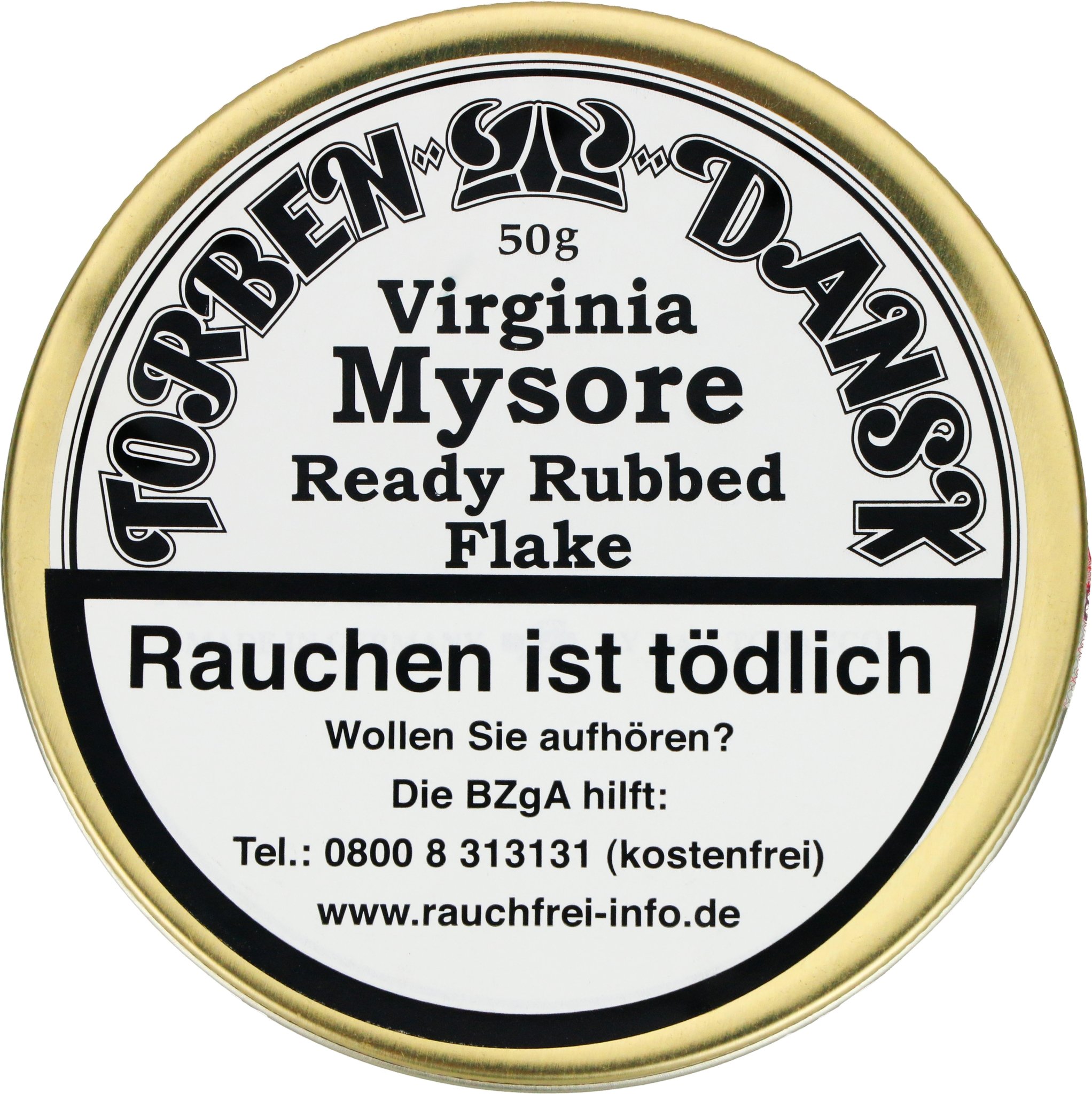 Torben Dansk Virginia Mysore Ready Rubbed Flake 50g Dose_01