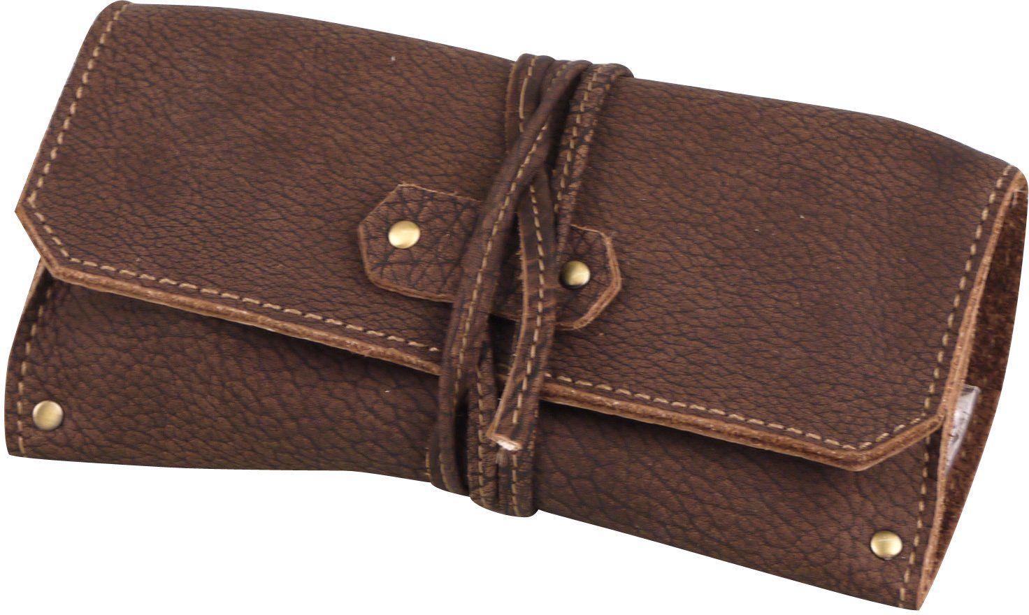 Classic Pfeifentasche Rollbeutel Einsteigerset gebogen Leder washout (409502)