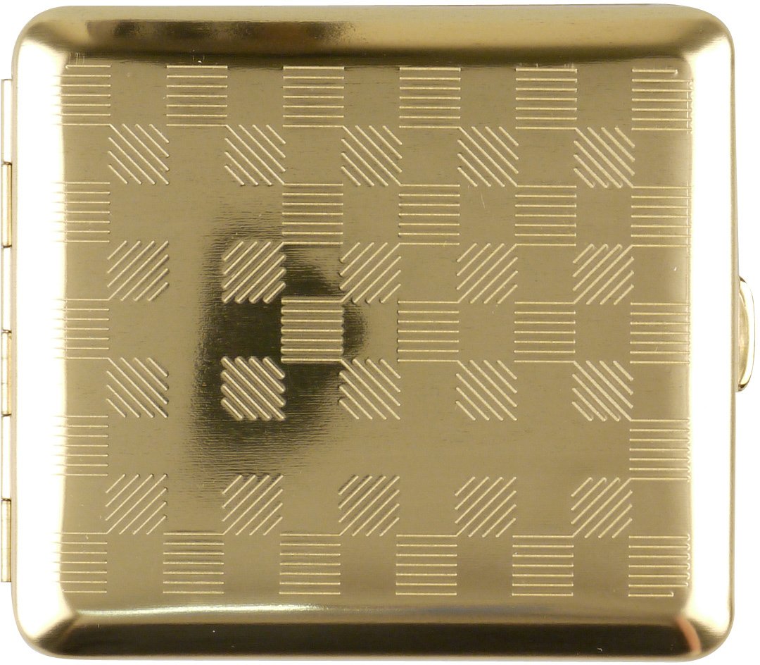 Classic Zigarilloetui 18er messing Karomuster (602802)