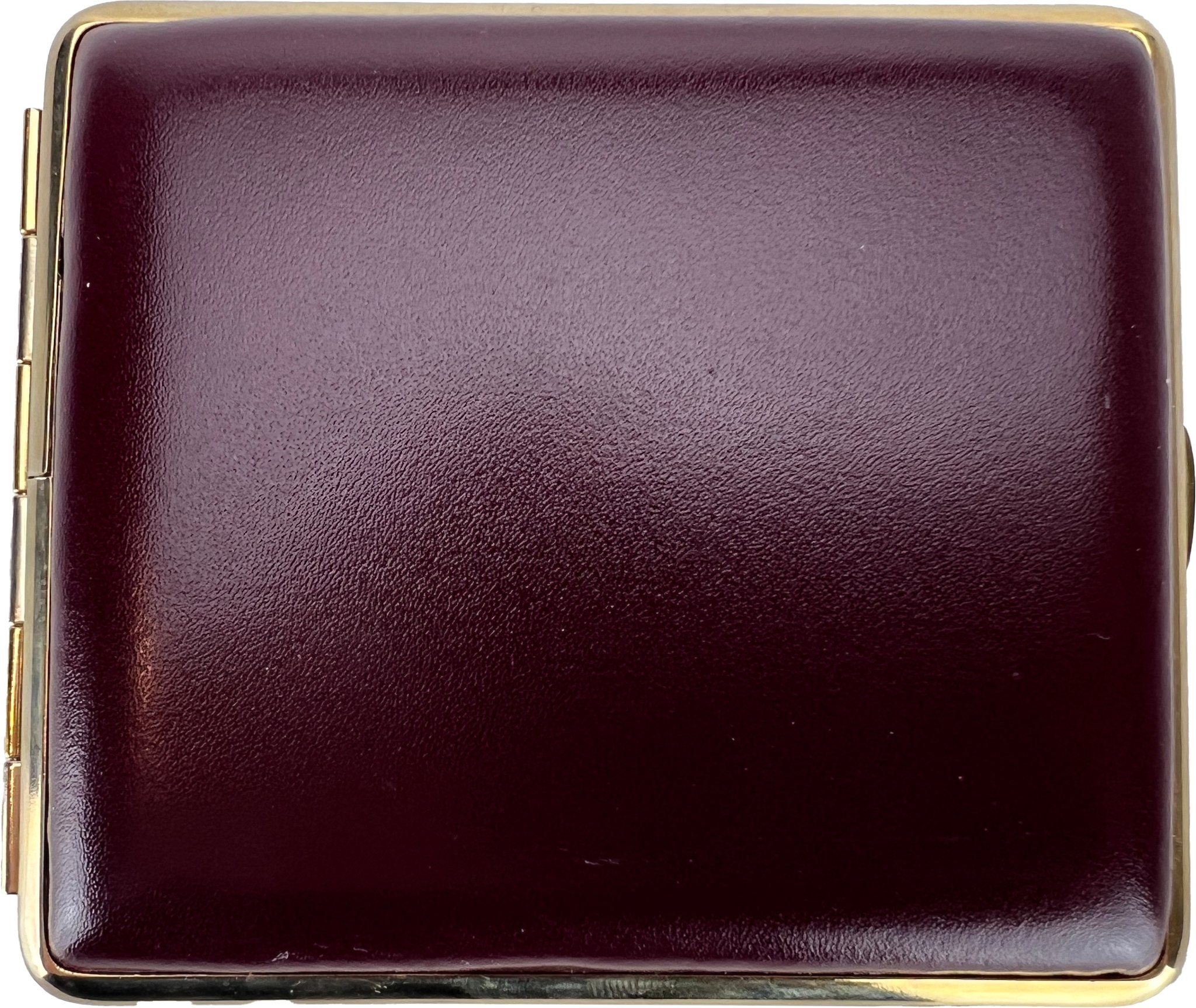 Classic Zigarilloetui 18er Soft Leder weinrot Rahmen vergoldet (605604) Detailbild
