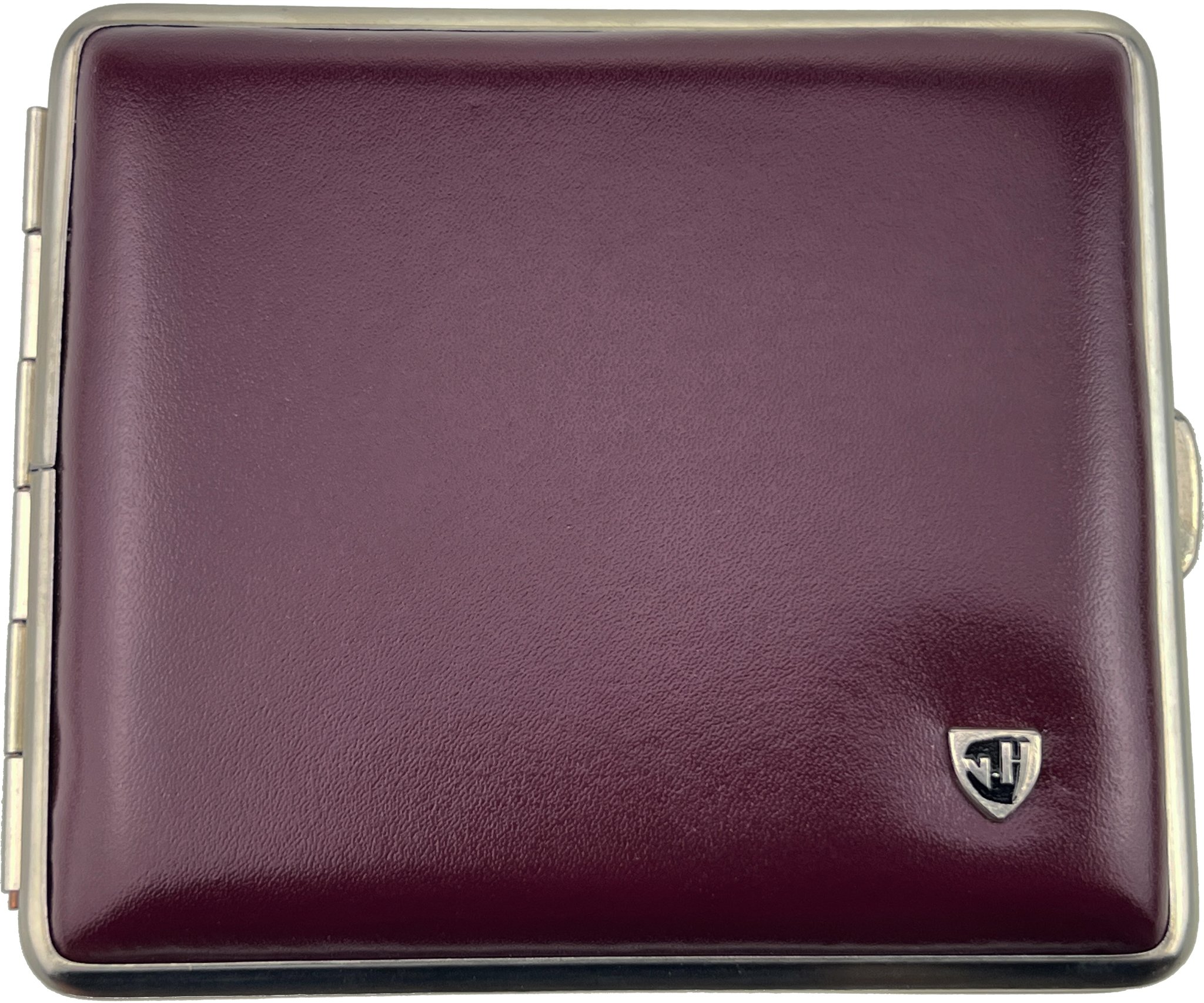 Hofe Manufaktur Zigarilloetui 18er Soft-Leder rot Rahmen nickel (605608)