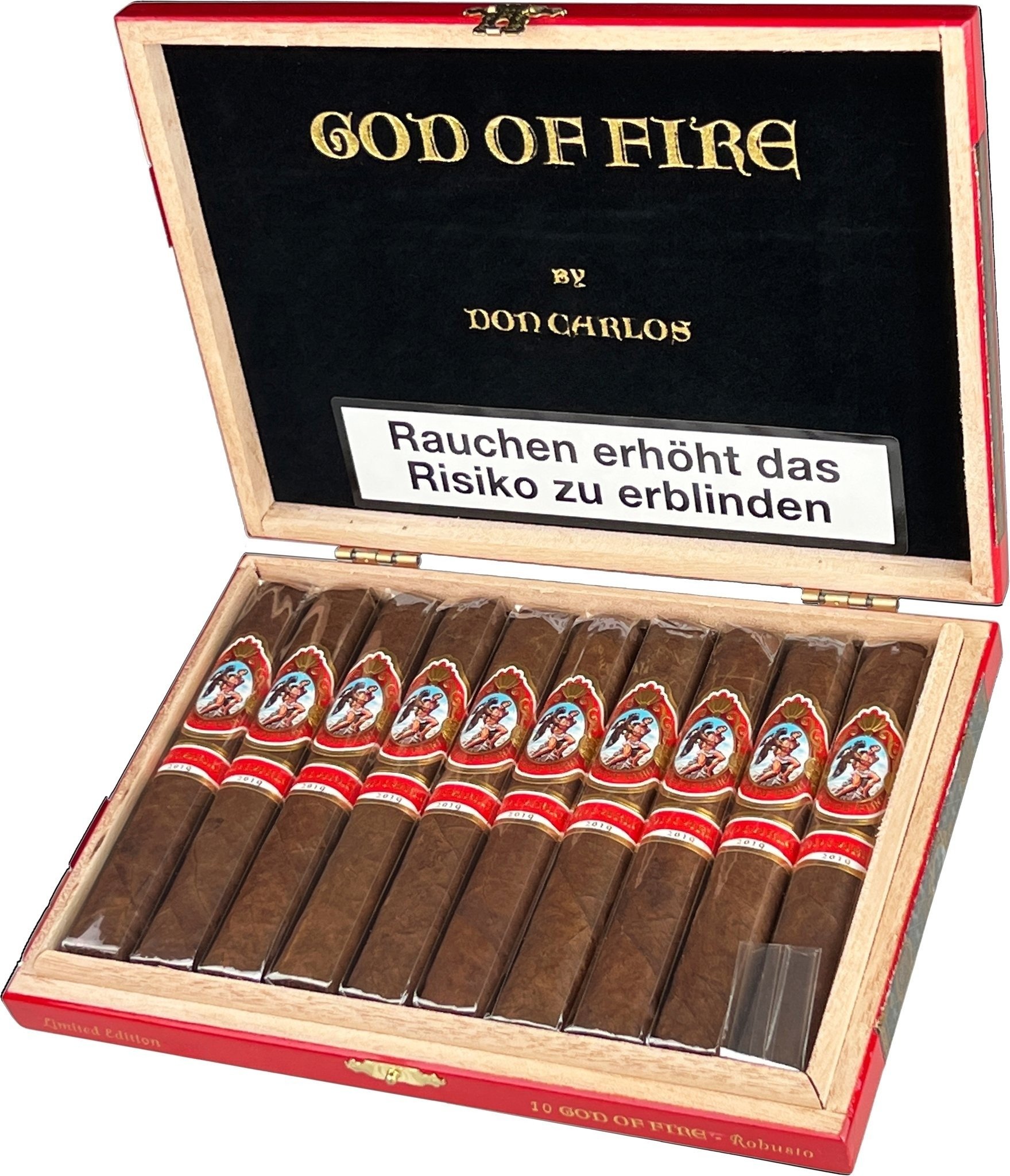 God of Fire by Arturo Fuente by Don Carlos Robusto Kiste offen