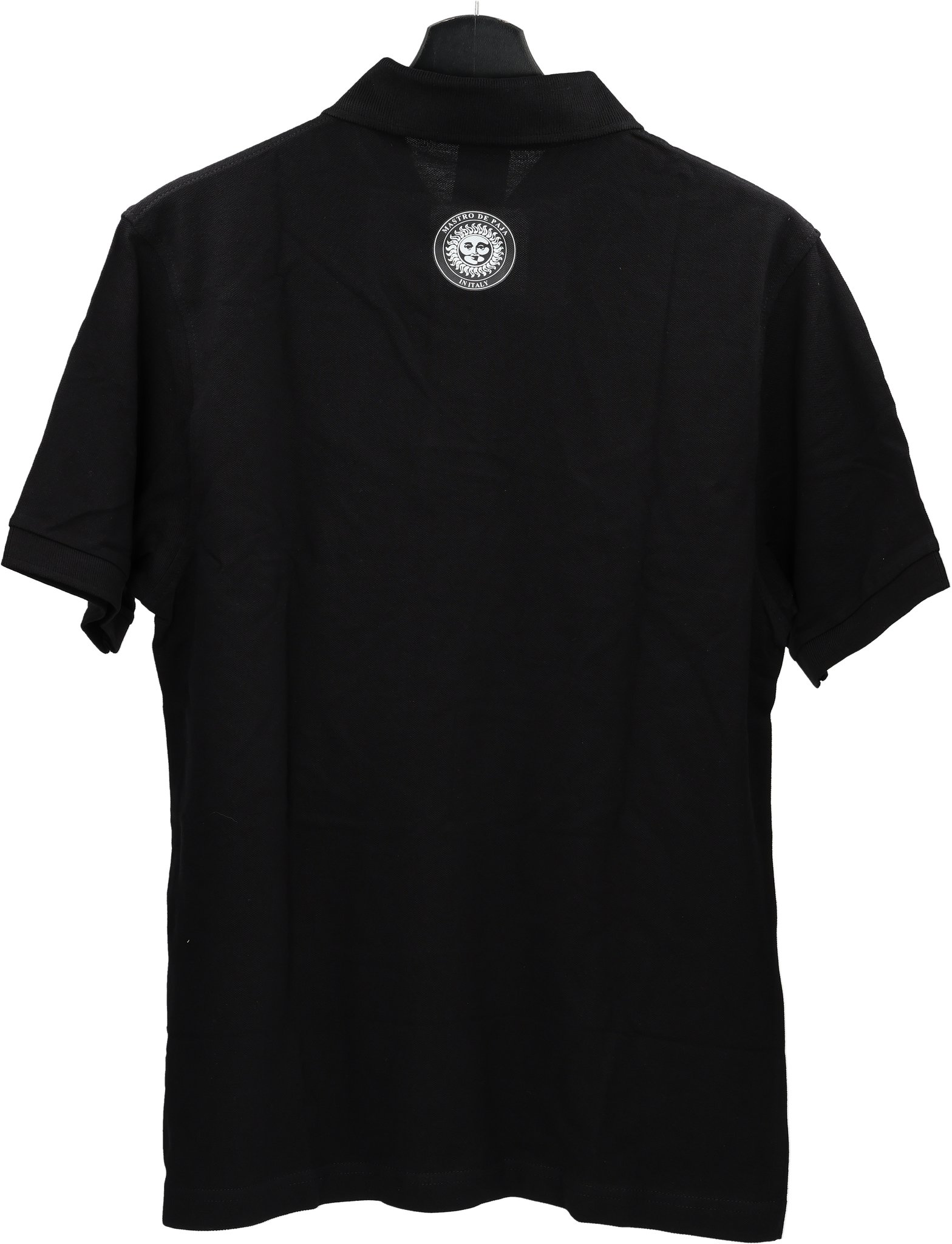 Polohemd schwarz Motiv 1 Größe M back