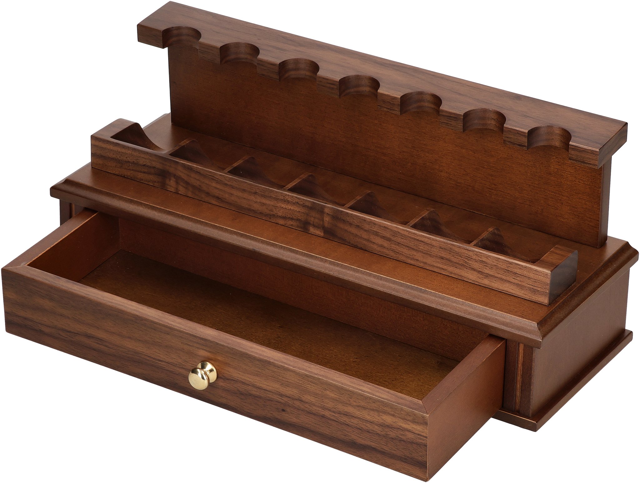 Lubinski Pfeifenschränke Pfeifenhalter (7er) aus Nussbaum (C107CN)_0