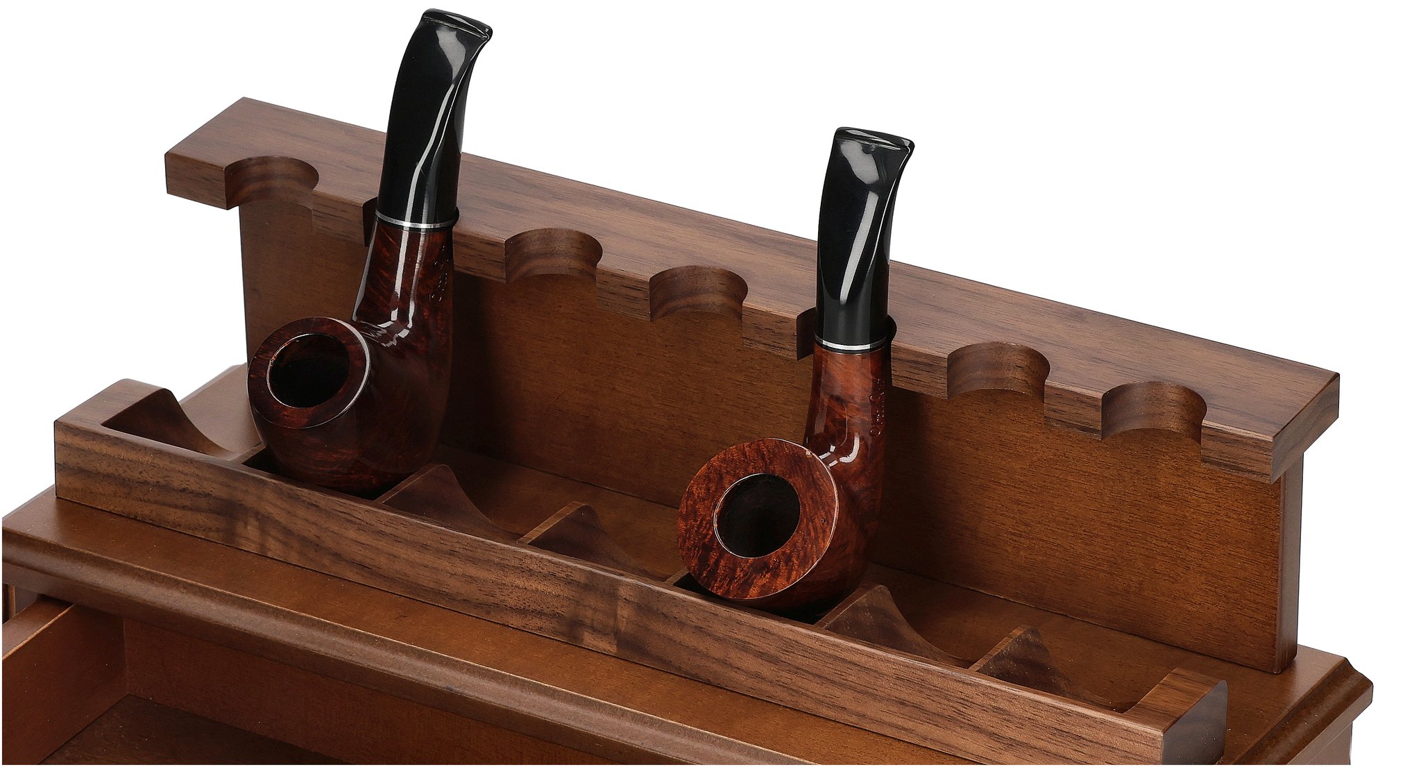 Lubinski Pfeifenschränke Pfeifenhalter (7er) aus Nussbaum (C107CN)_0