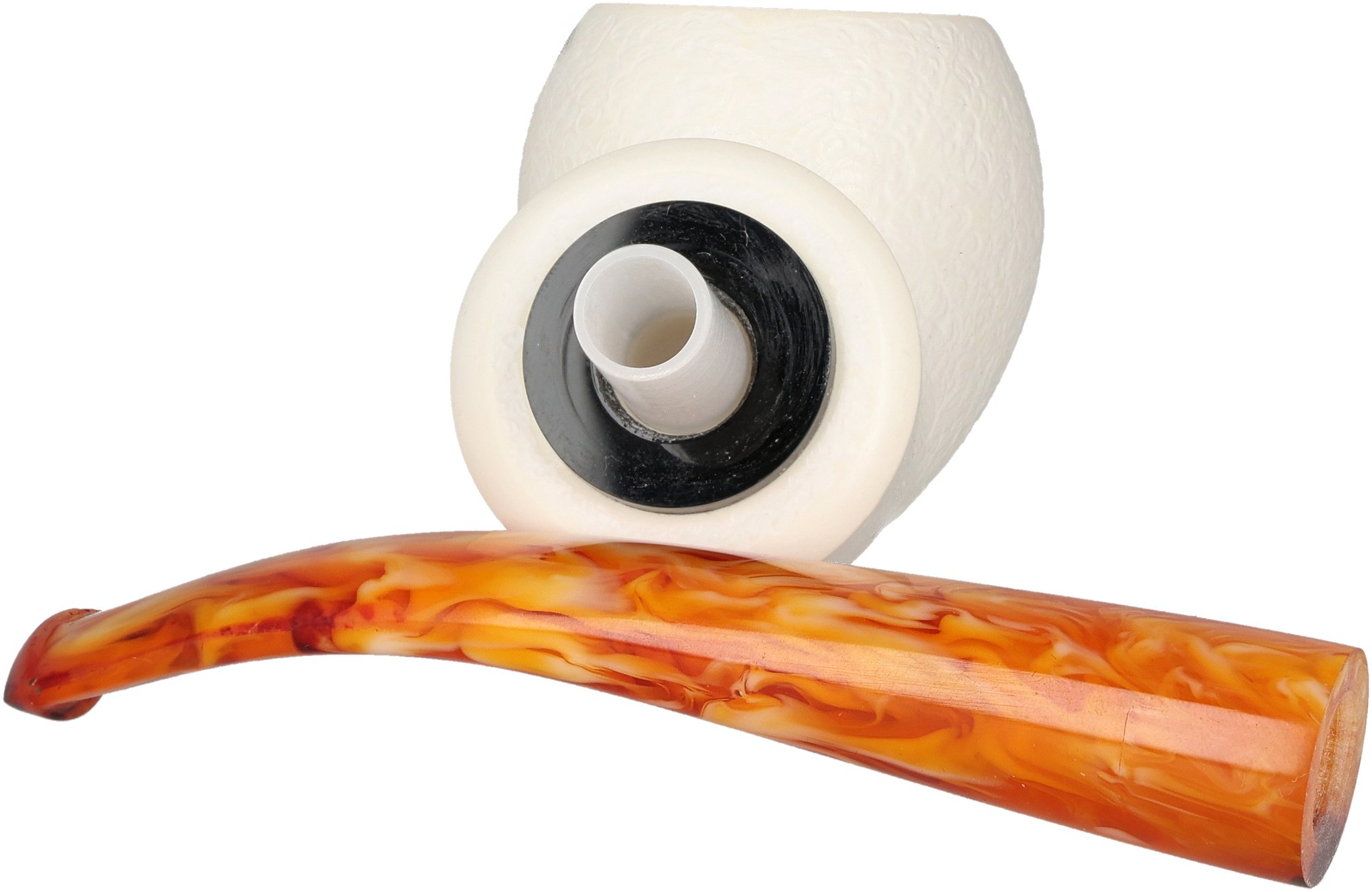 White Meerschaum Pfeife Freeform (90048338)_06