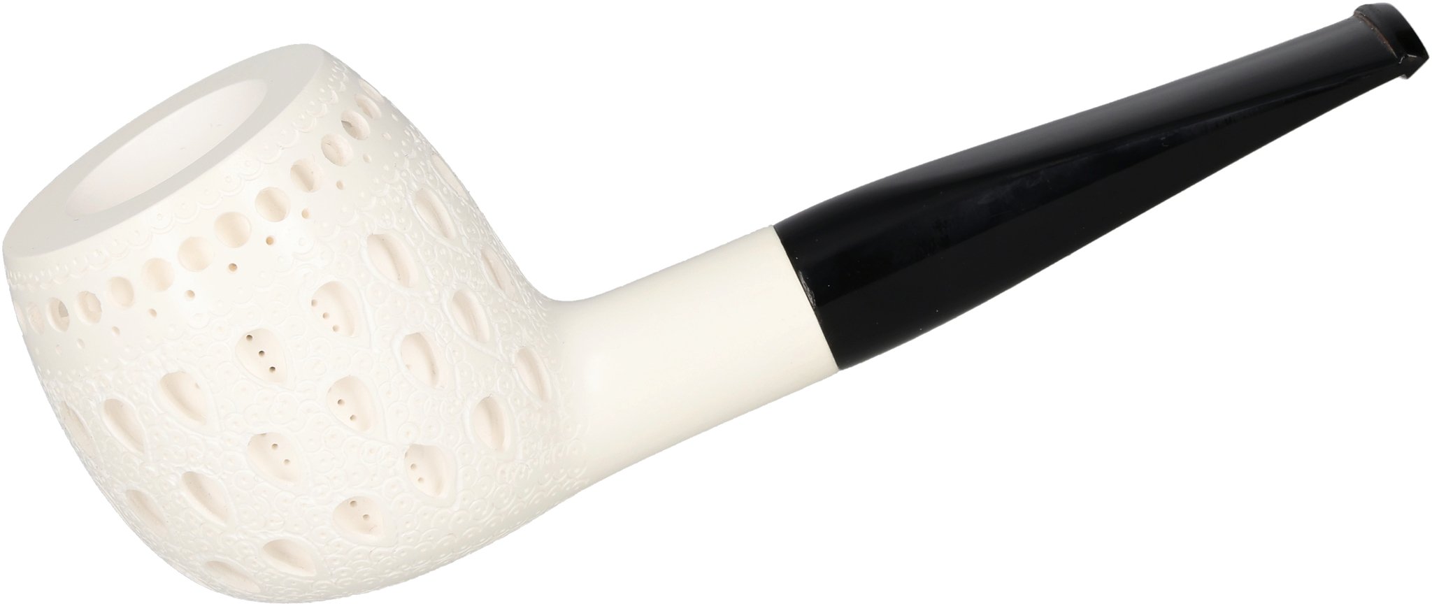 White Meerschaum Pfeife Apple (90048340)_01
