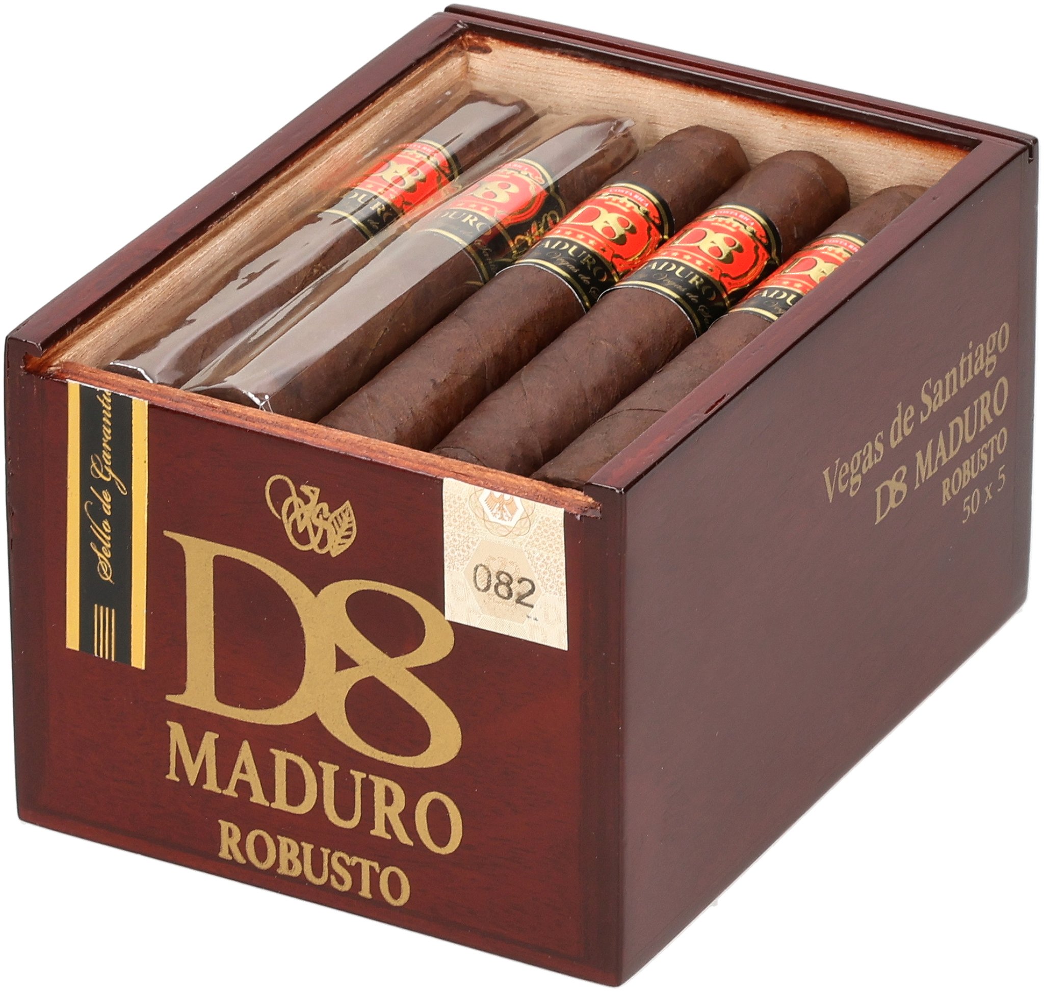 D8 Maduro Robusto box open