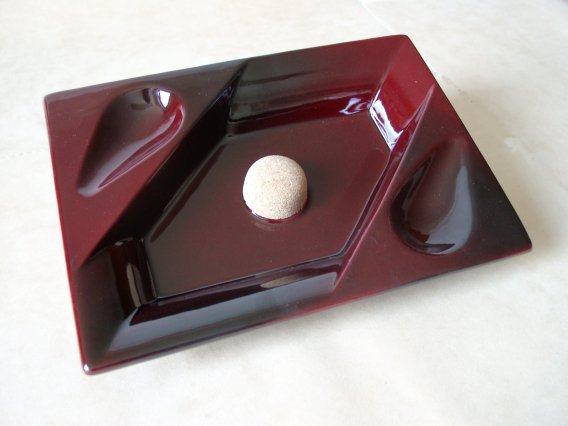 Guy Janot Keramik Pfeifenascher 2er Pfeifenascher Geo Rechteck Bordeaux 11027