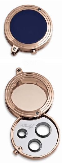 Davidoff Rund-Bohrer Lack Blau - Rotgold & Saphir-Glas (25721)