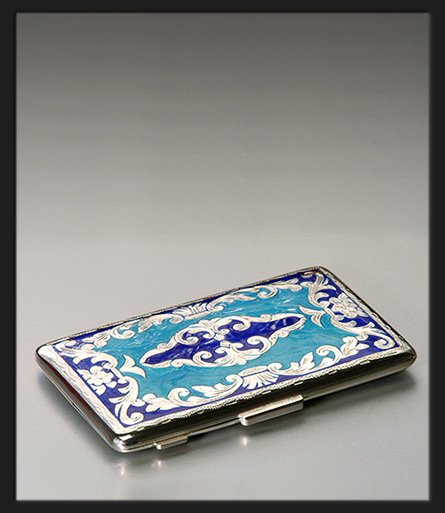 Linea Epoque Antique Zigarilloetui Zigarilloetui Blau (1943B)