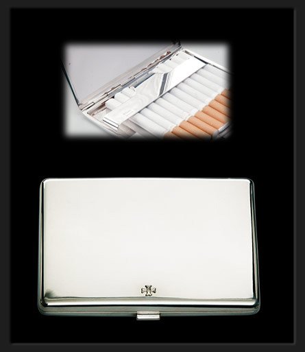 Sillems Zigarettenetui Klammer 12er 925er Sterling Silber (1148)