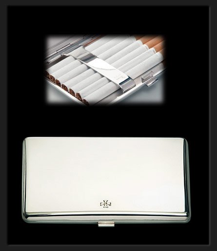 Sillems Zigarettenetui Klammer 9er 925er Sterling Silber (1149)