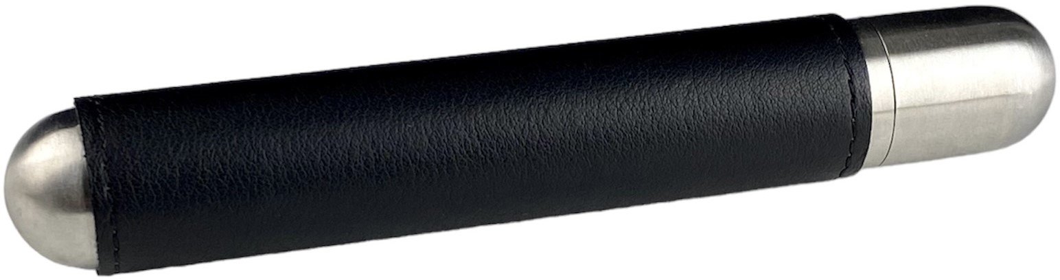 1er Cigarrenetui mit schwarzem Leder (16181)