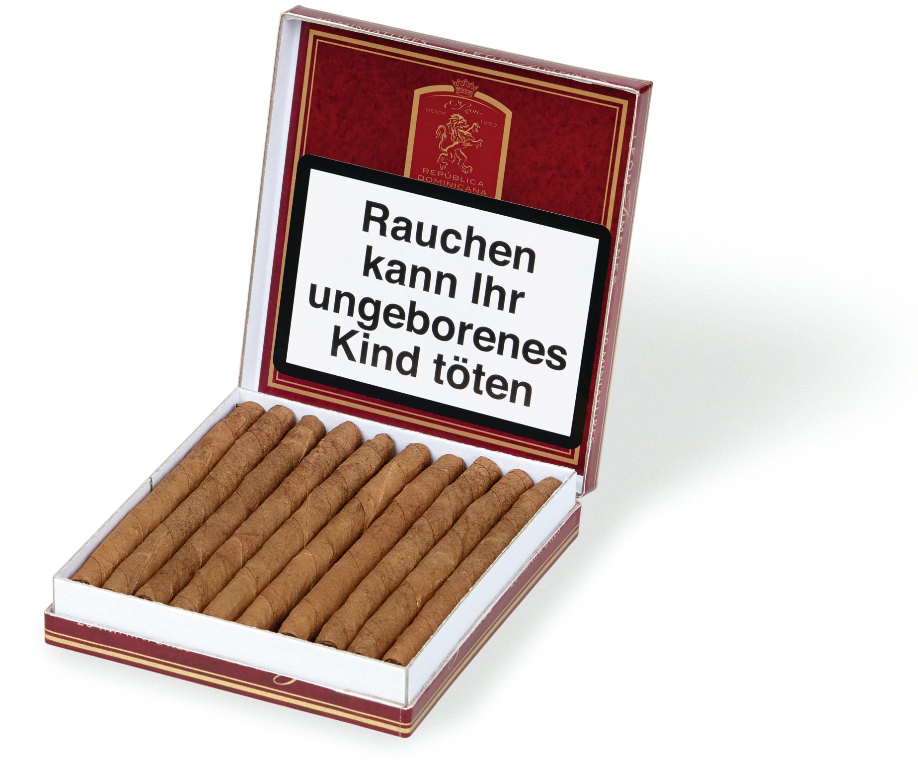 Leon Jimenes Cigarillos Miniature Packung offen
